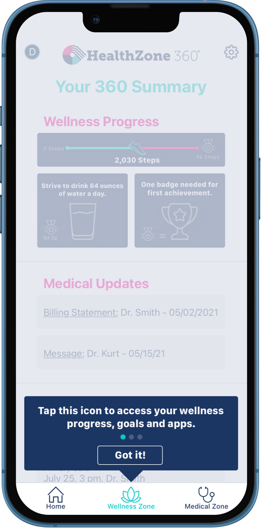 Hi-fi Wireframe - Coach Mark 1 - Mobile - Redesigned