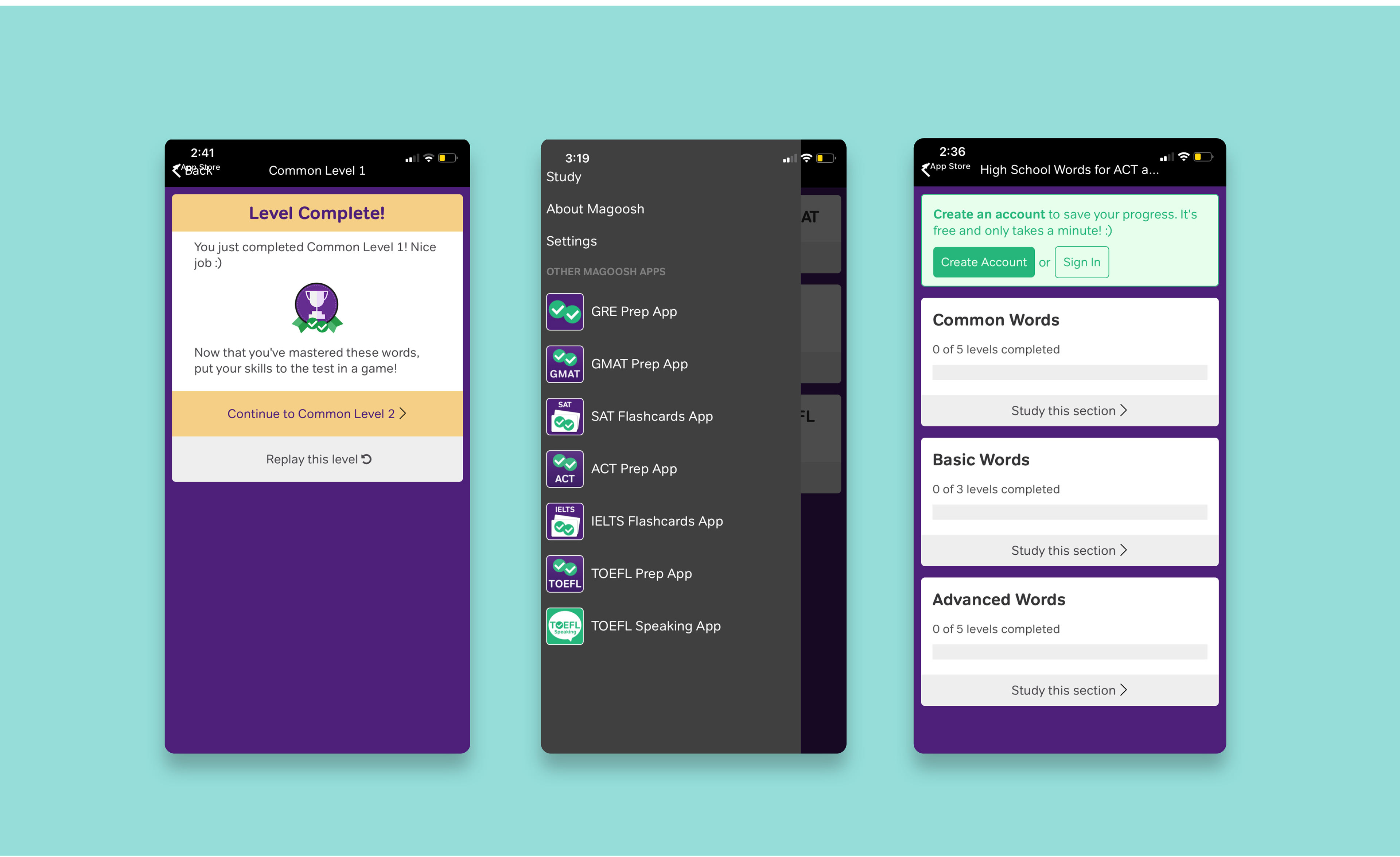 Vocabulary Builder App - Screenshots