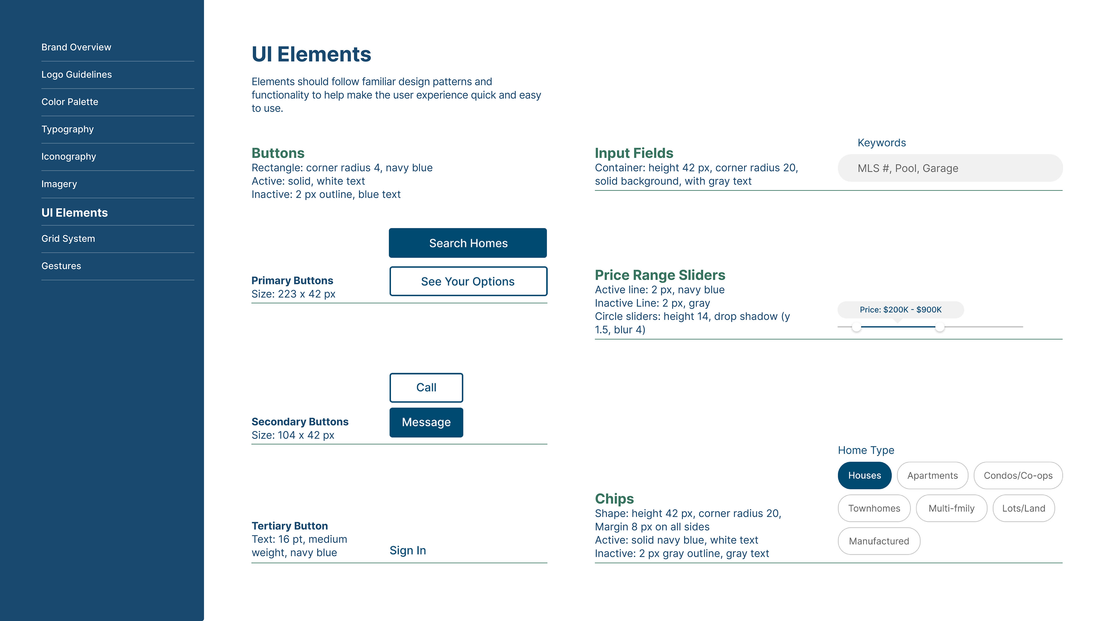 Style Guide - UI Elements
