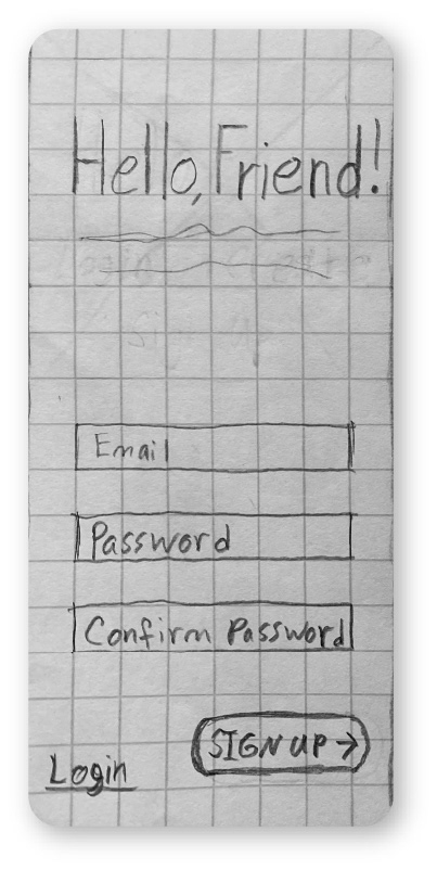 Low-fi Wireframe - Sign Up - Mobile