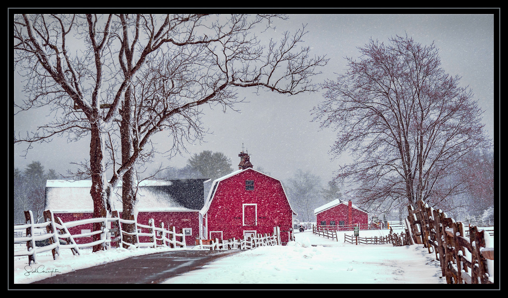Drive to Red Barns, Winter