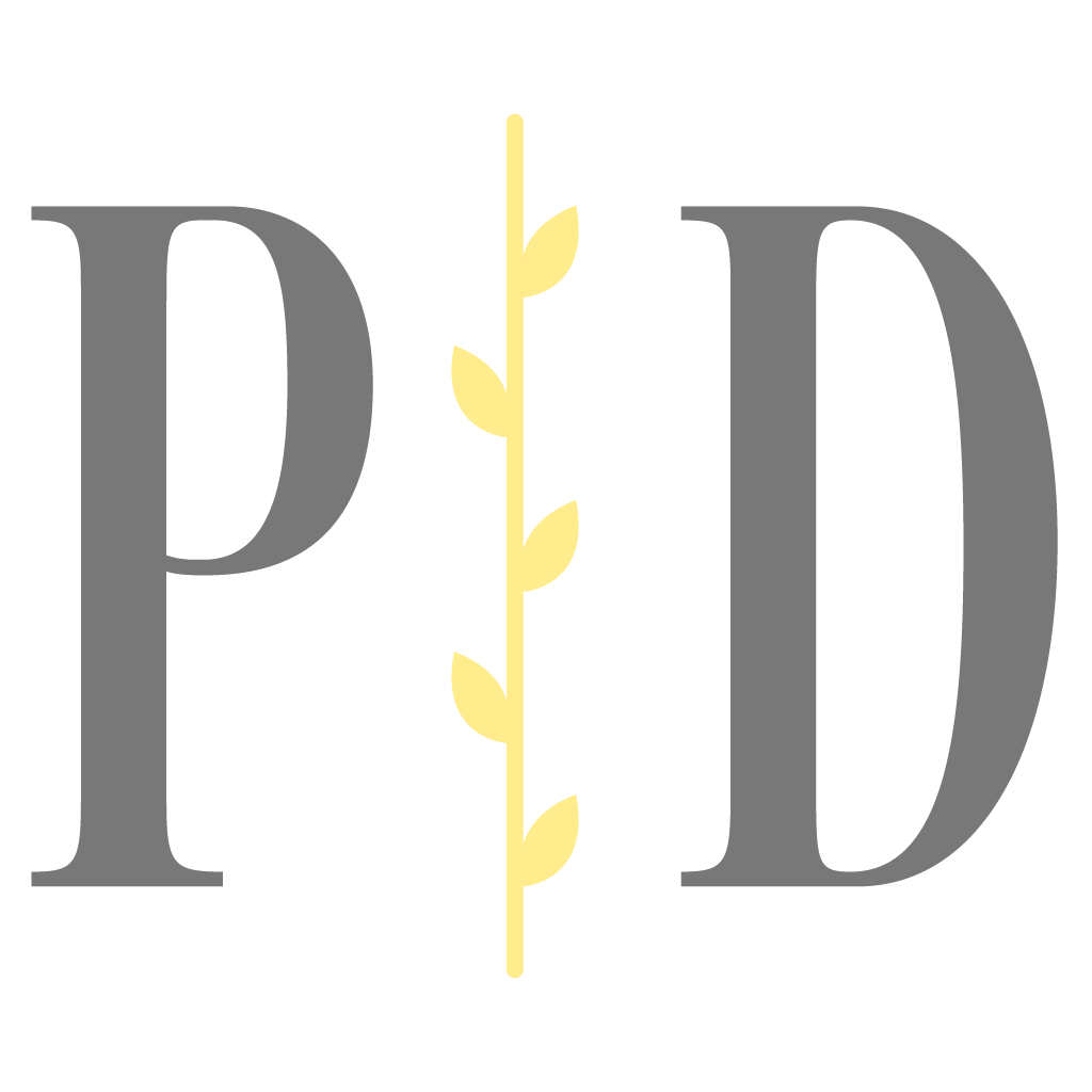 A logo with the initials "P.D"