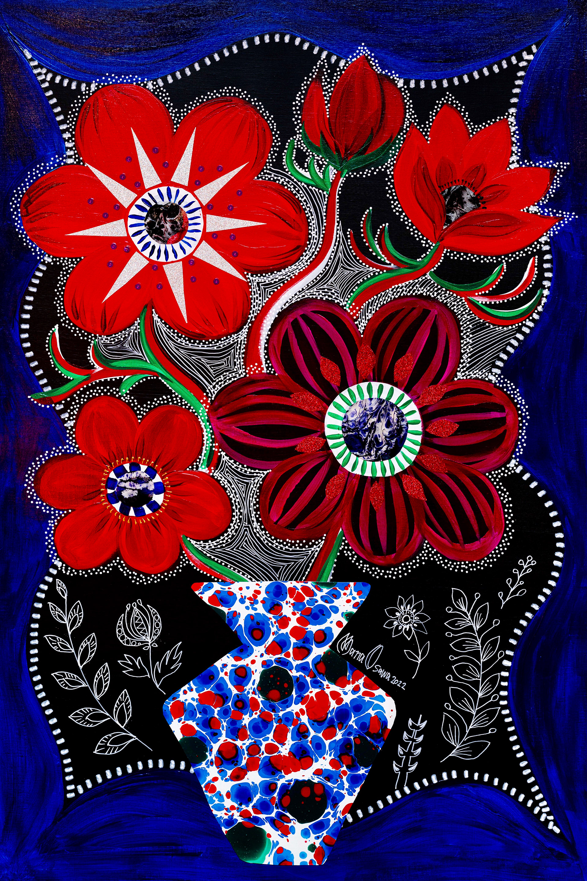 Brilliantly Flowers BULE / M30