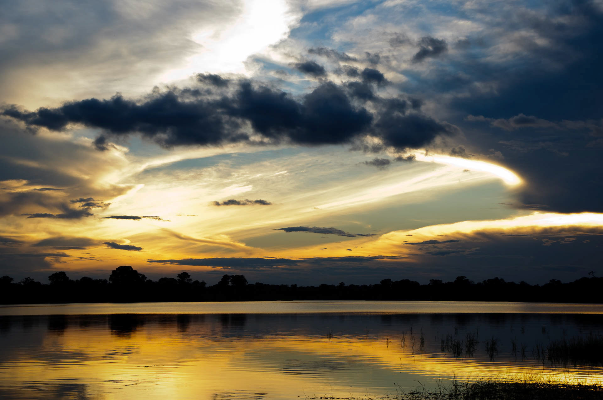 sky above the amazon river
