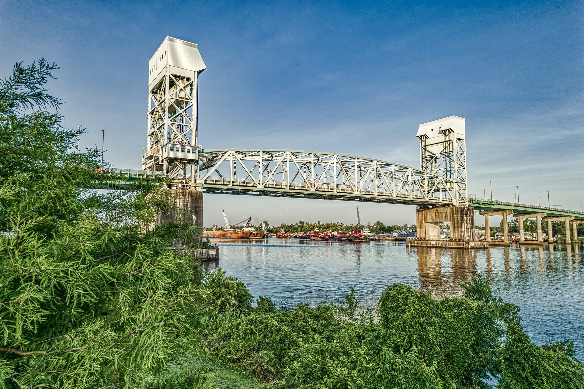 The Cape Fear Memorial Bridge in Wilmington, NC
