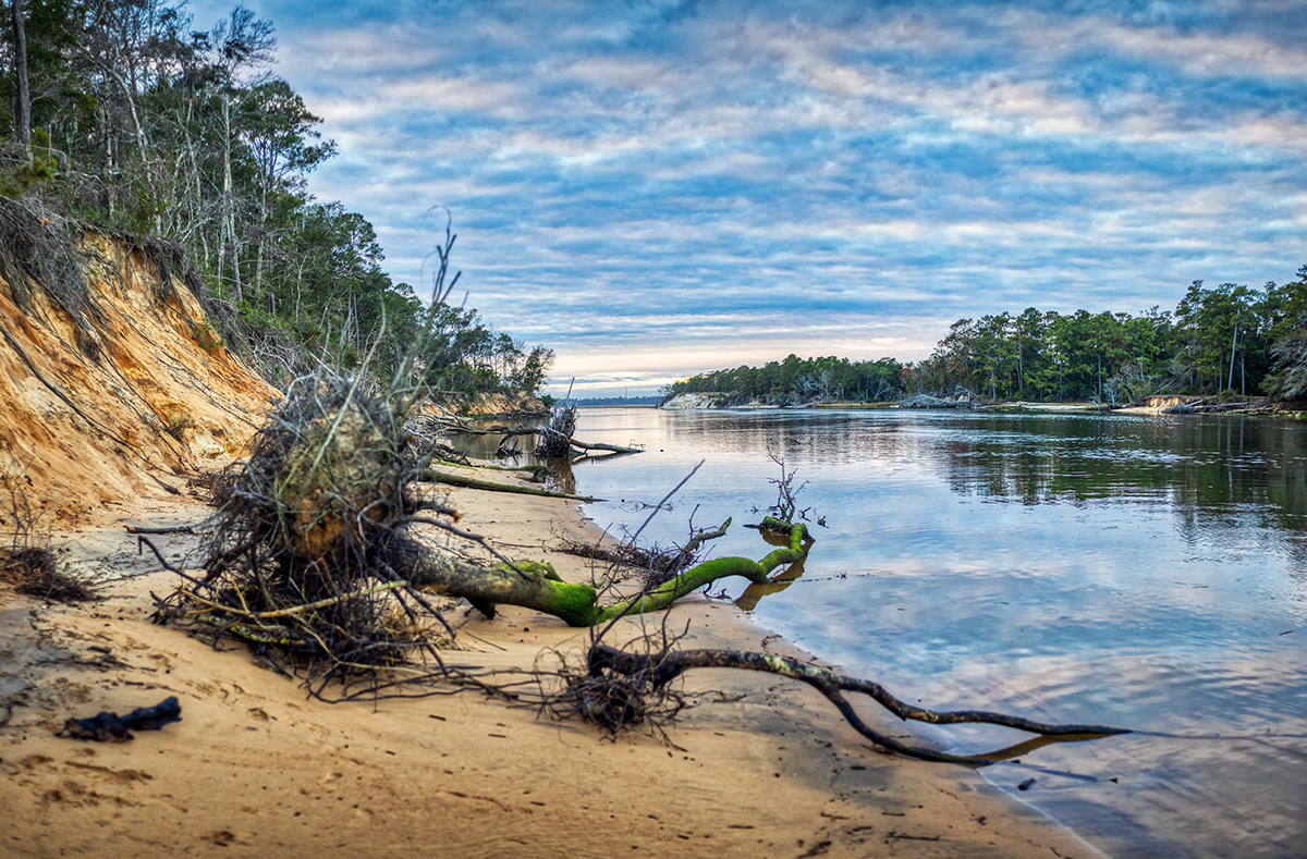Erosion along Snows Cut in Carolina Beach, NC