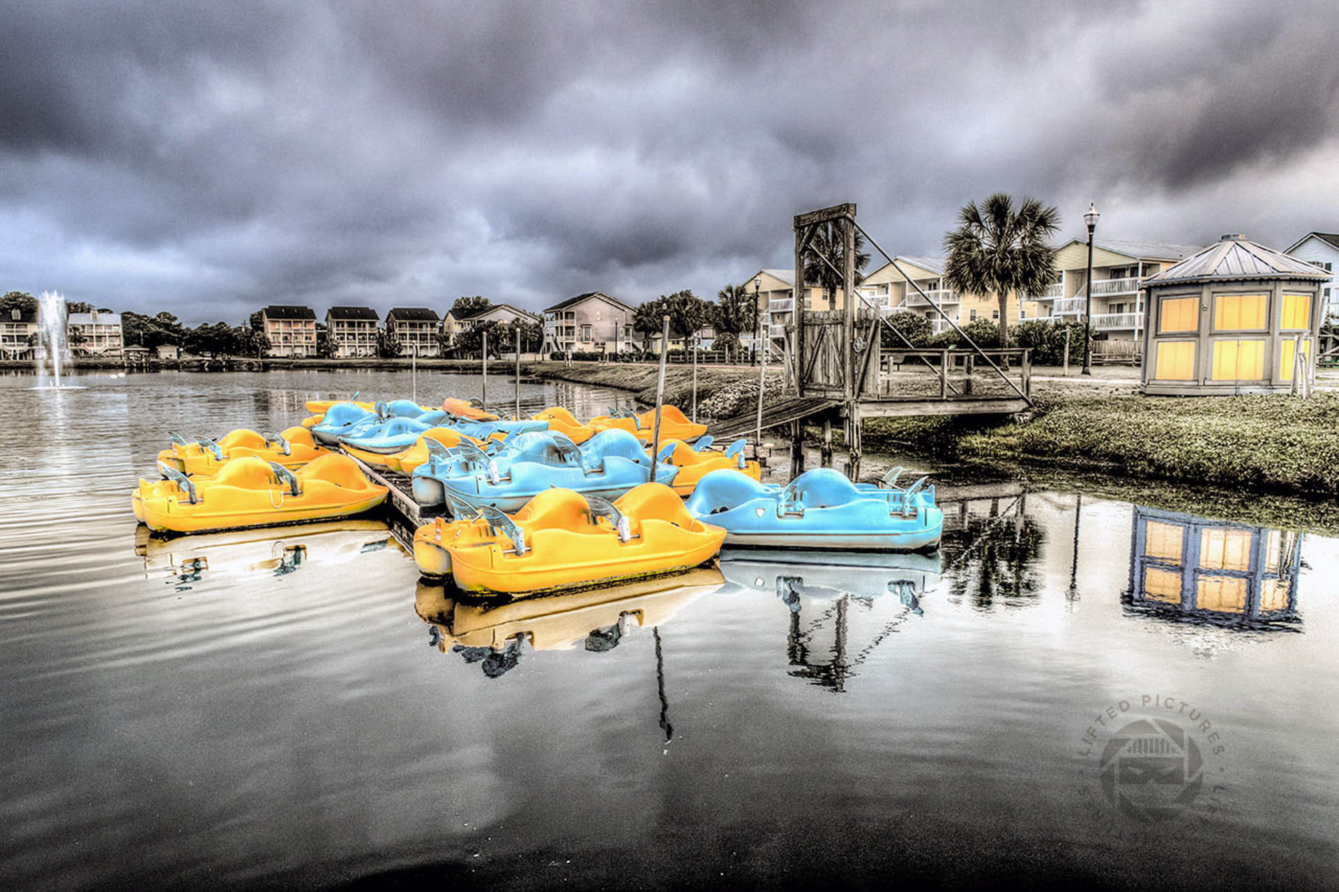Paddle Boats at Lake Park in Carolina Beach, NC