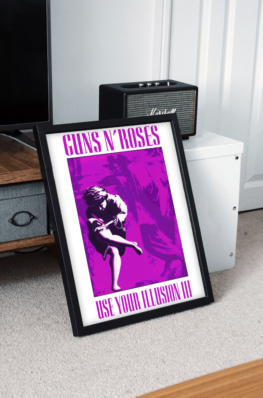 Custom artwork, framed poster render