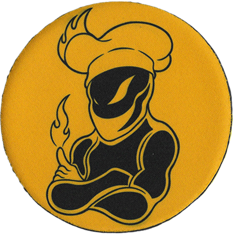 kerosene icon black and yellow (coaster)