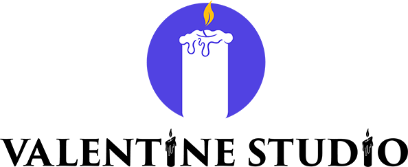 Logo featuring a white candle inside a blue circle, accompanied by the website’s wordmark.