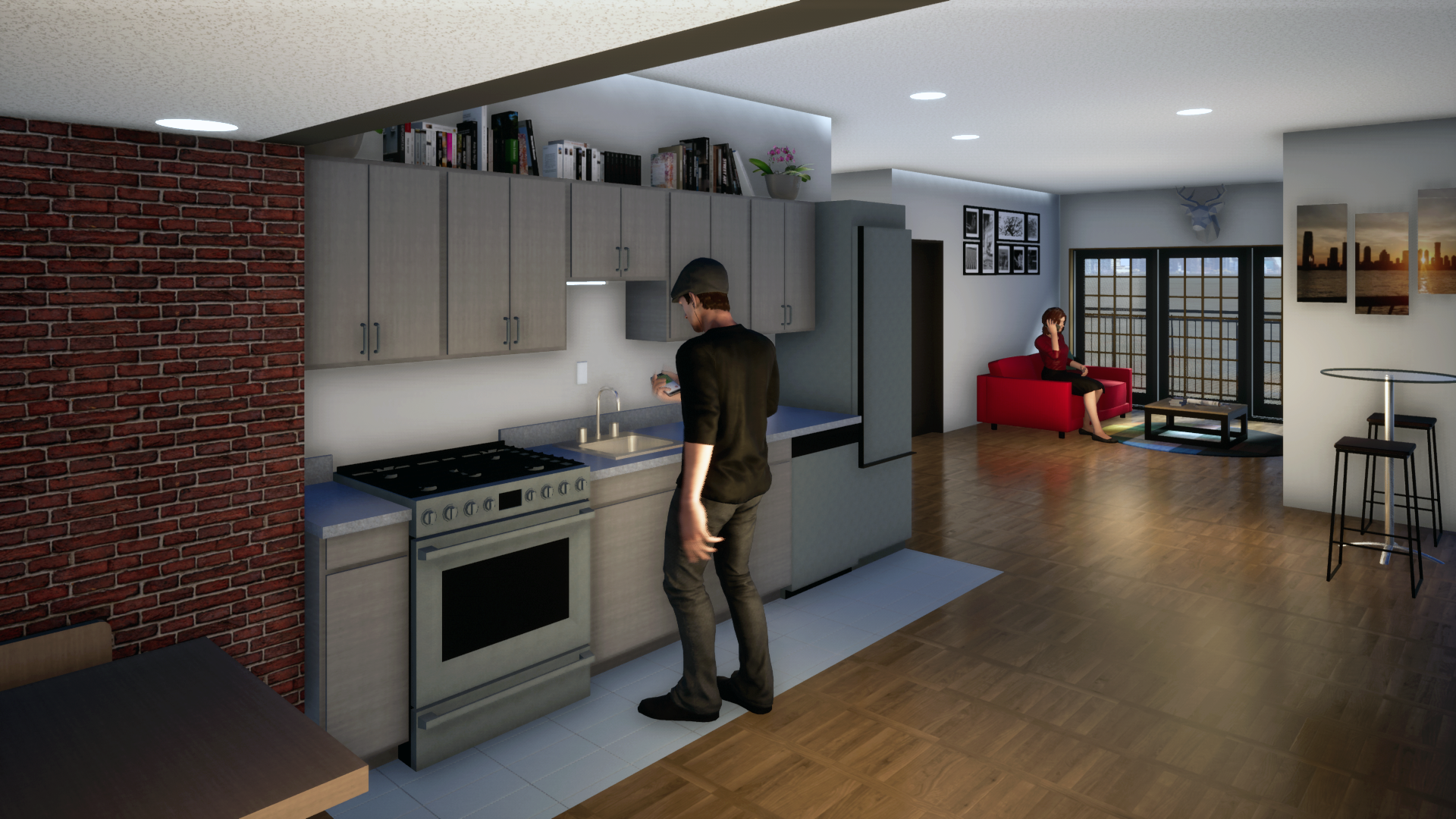 Unit - Kitchen & Living Room