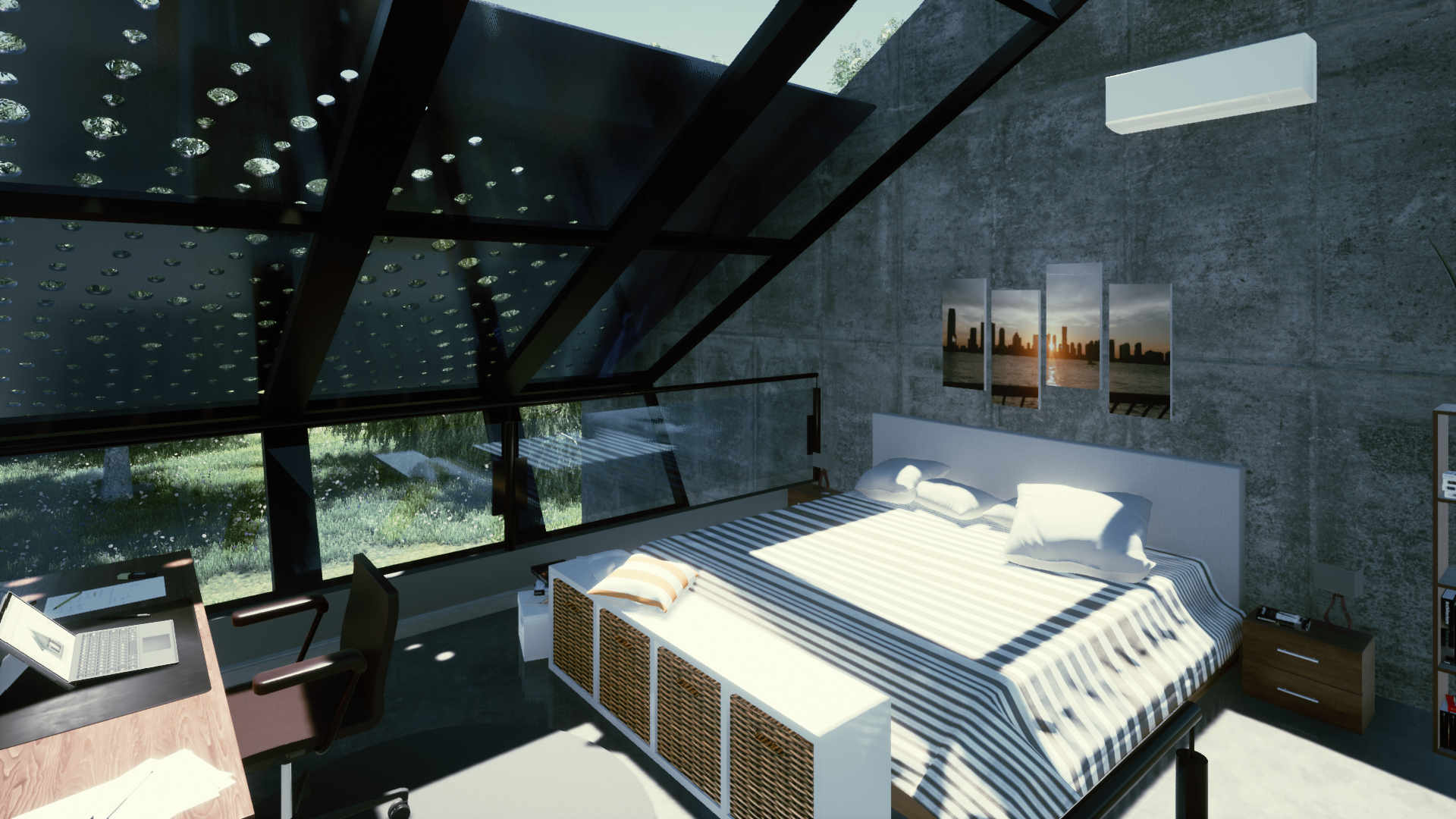 Loft with bedroom