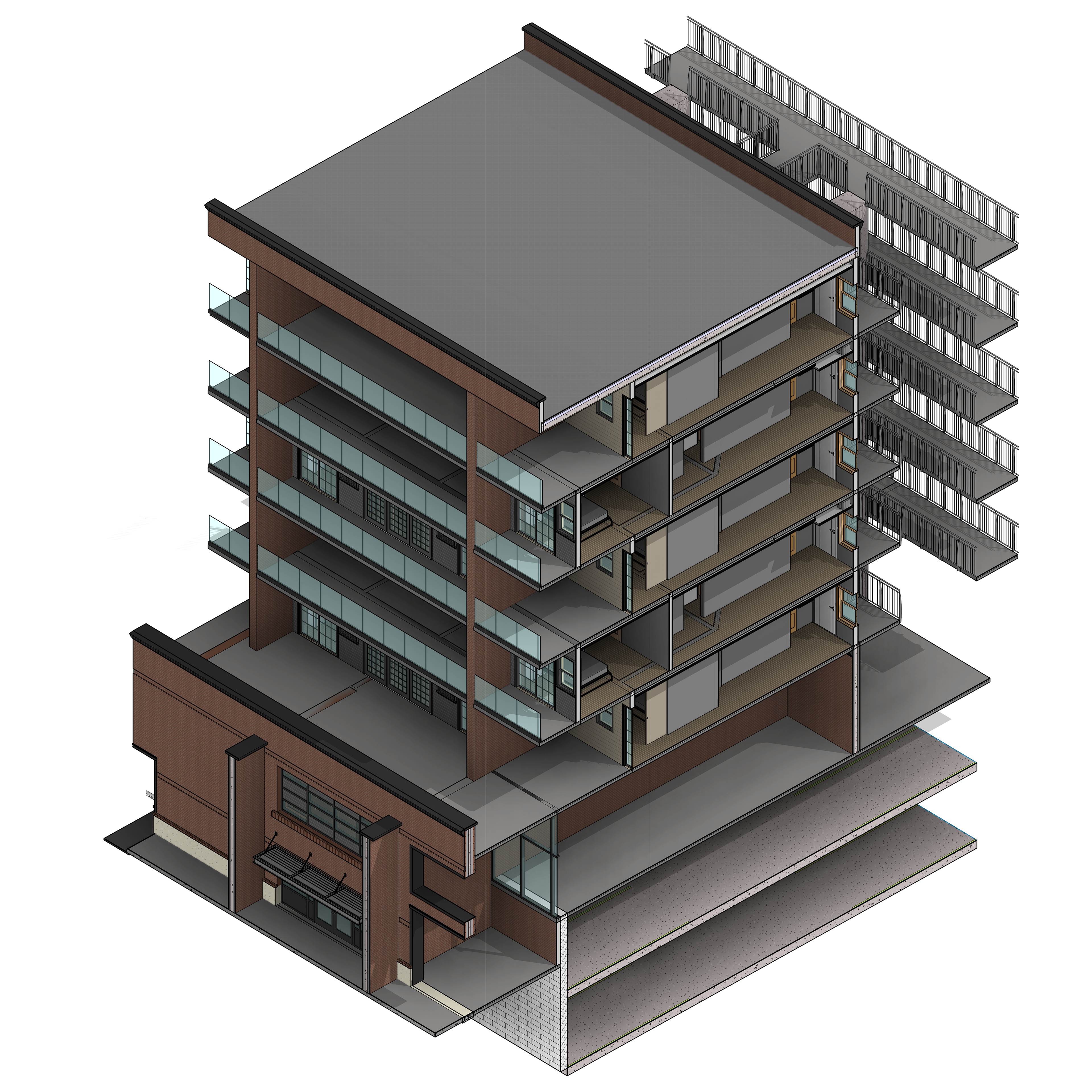 3D Axonometric Section