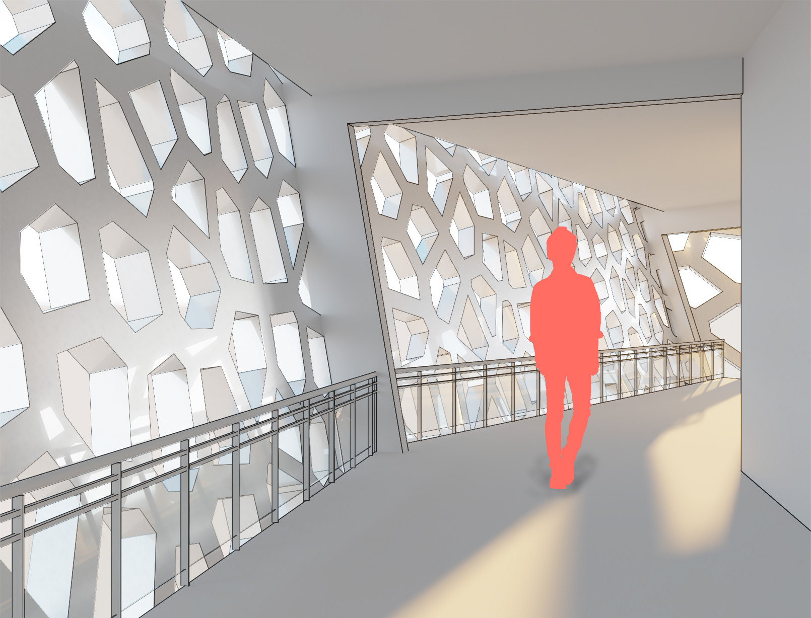 Naturally lit corridor