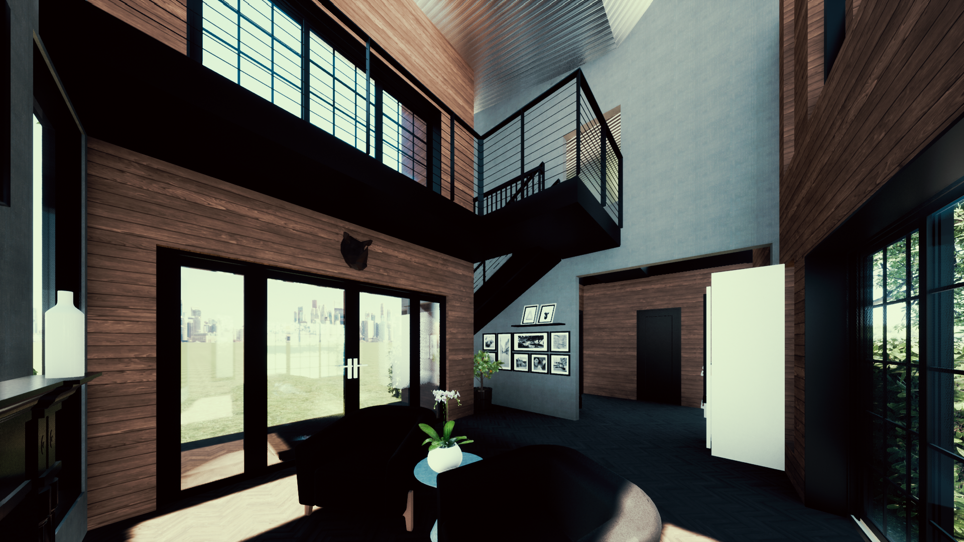Initial concept - Living room rendering