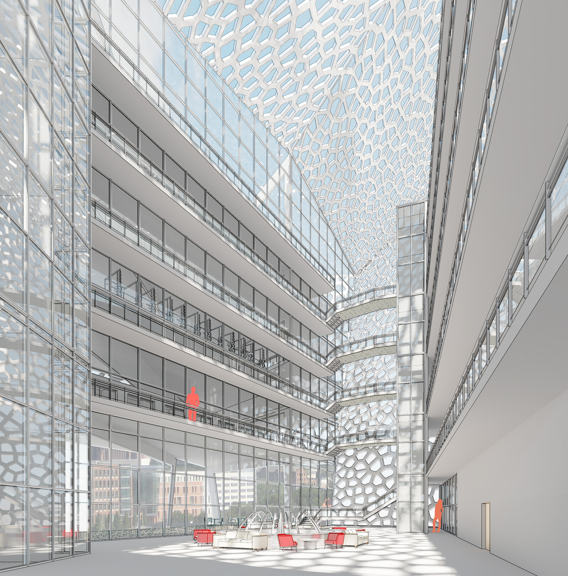 Atrium from ground level