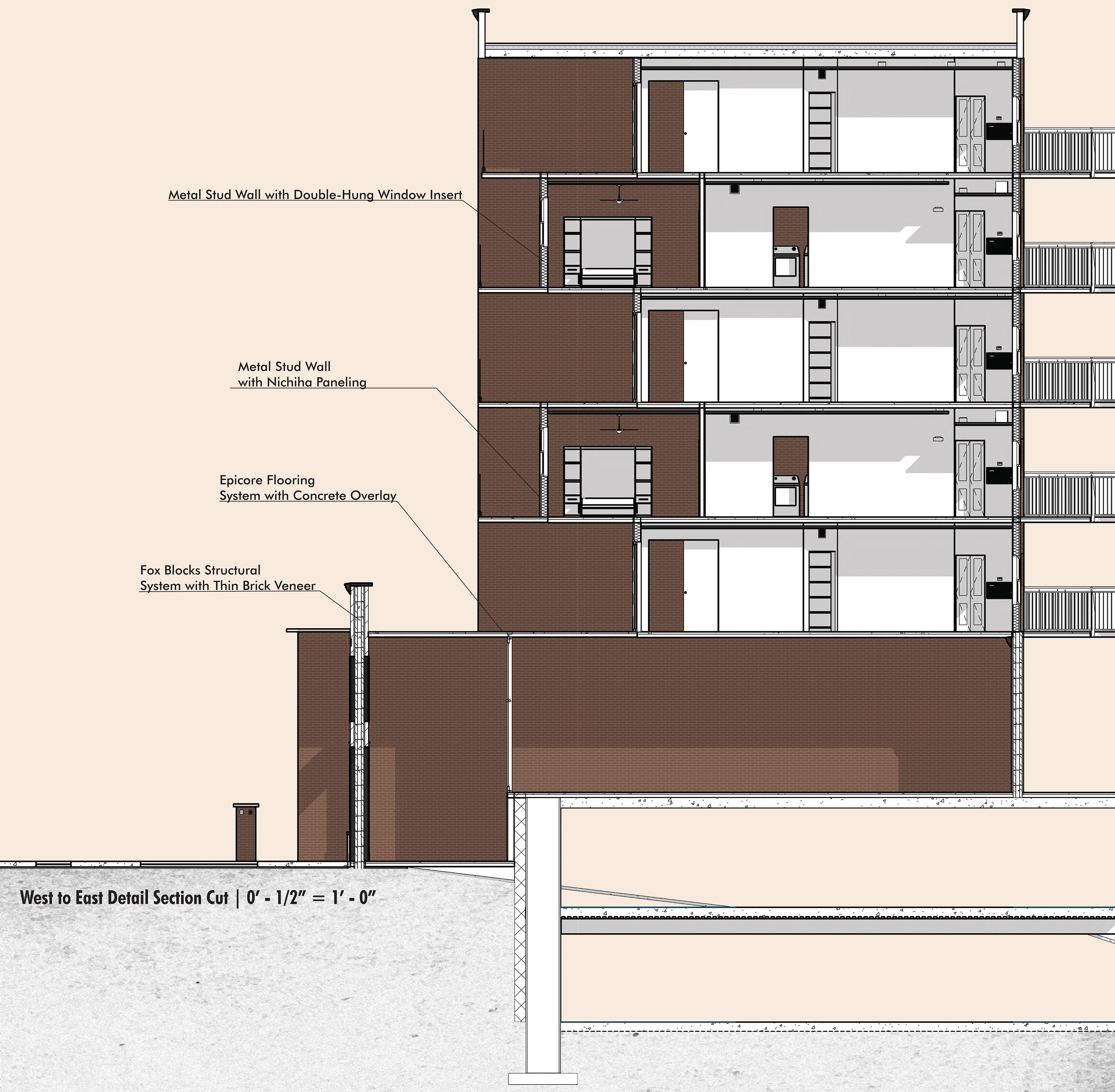 West to East Detail Section Cut