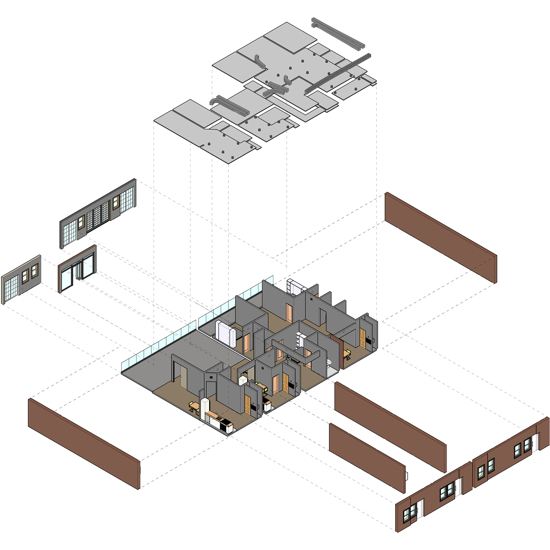 Unit Exploded Axonometric Diagram