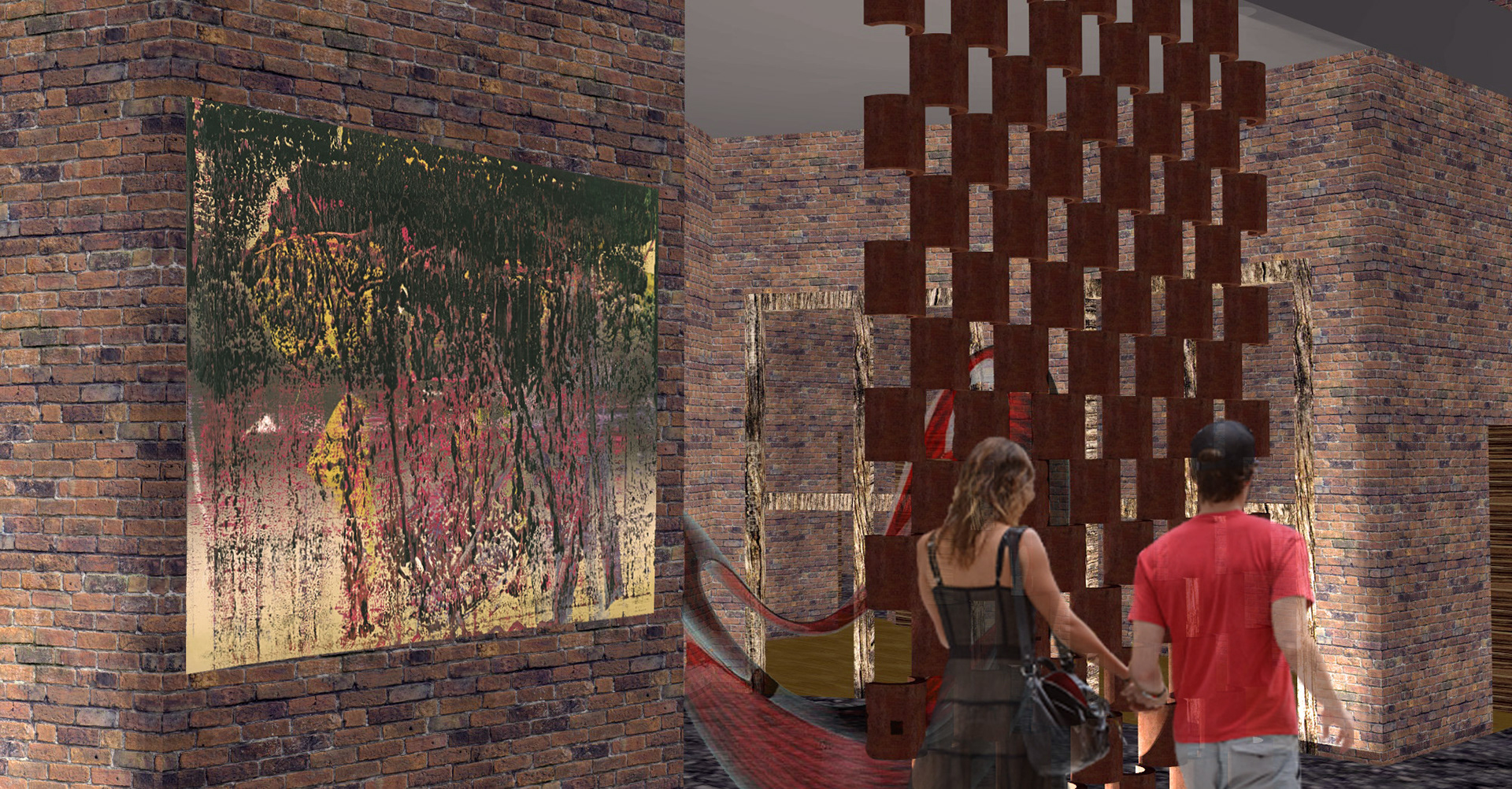 Lower-level exterior gallery