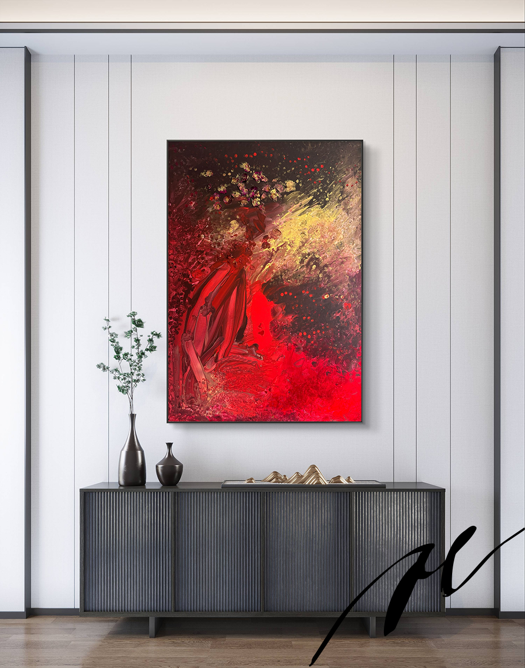 Love in the flame, 90x130 cm, 2024