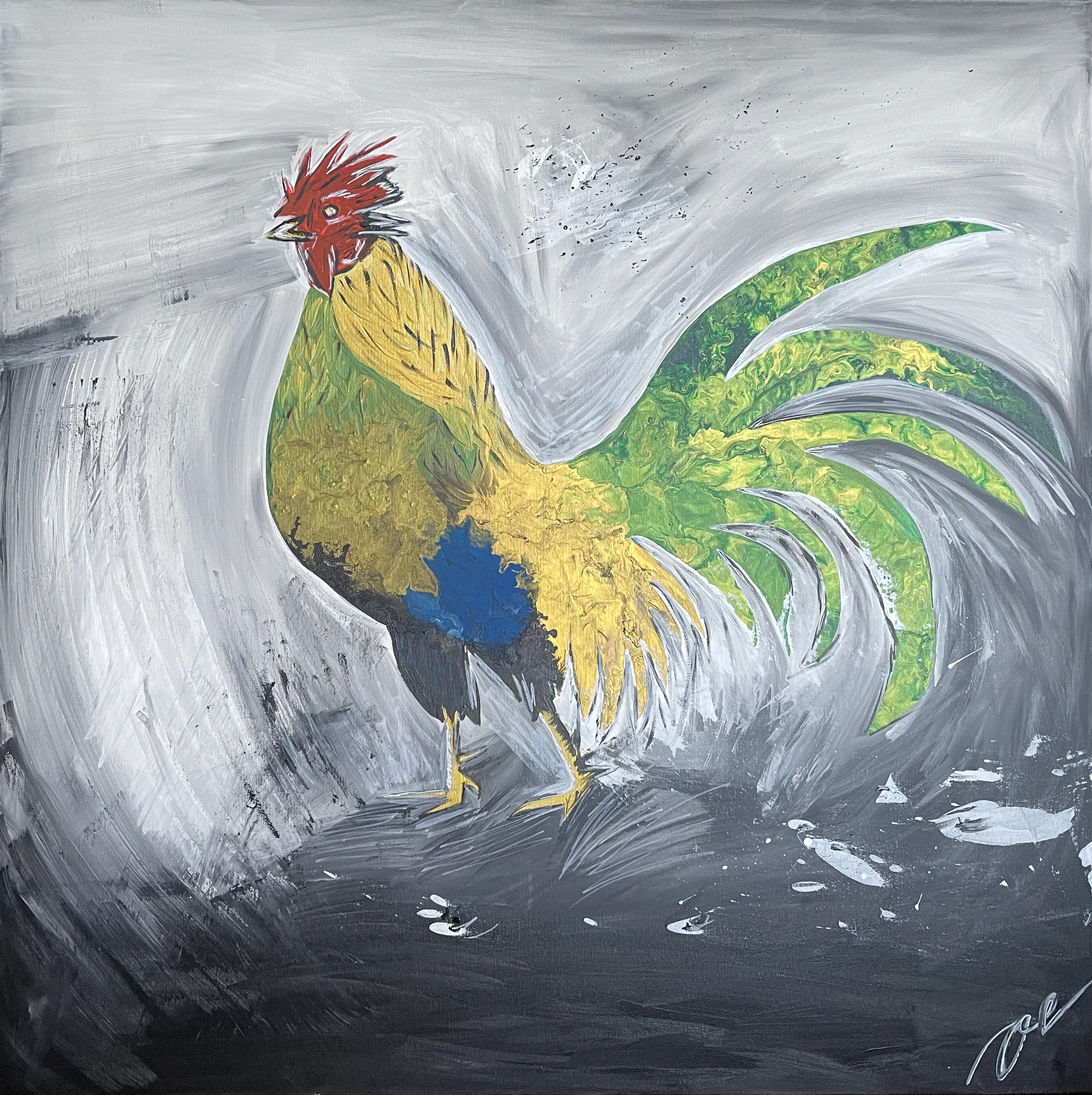 Cock No 1, 110x110, 2022
