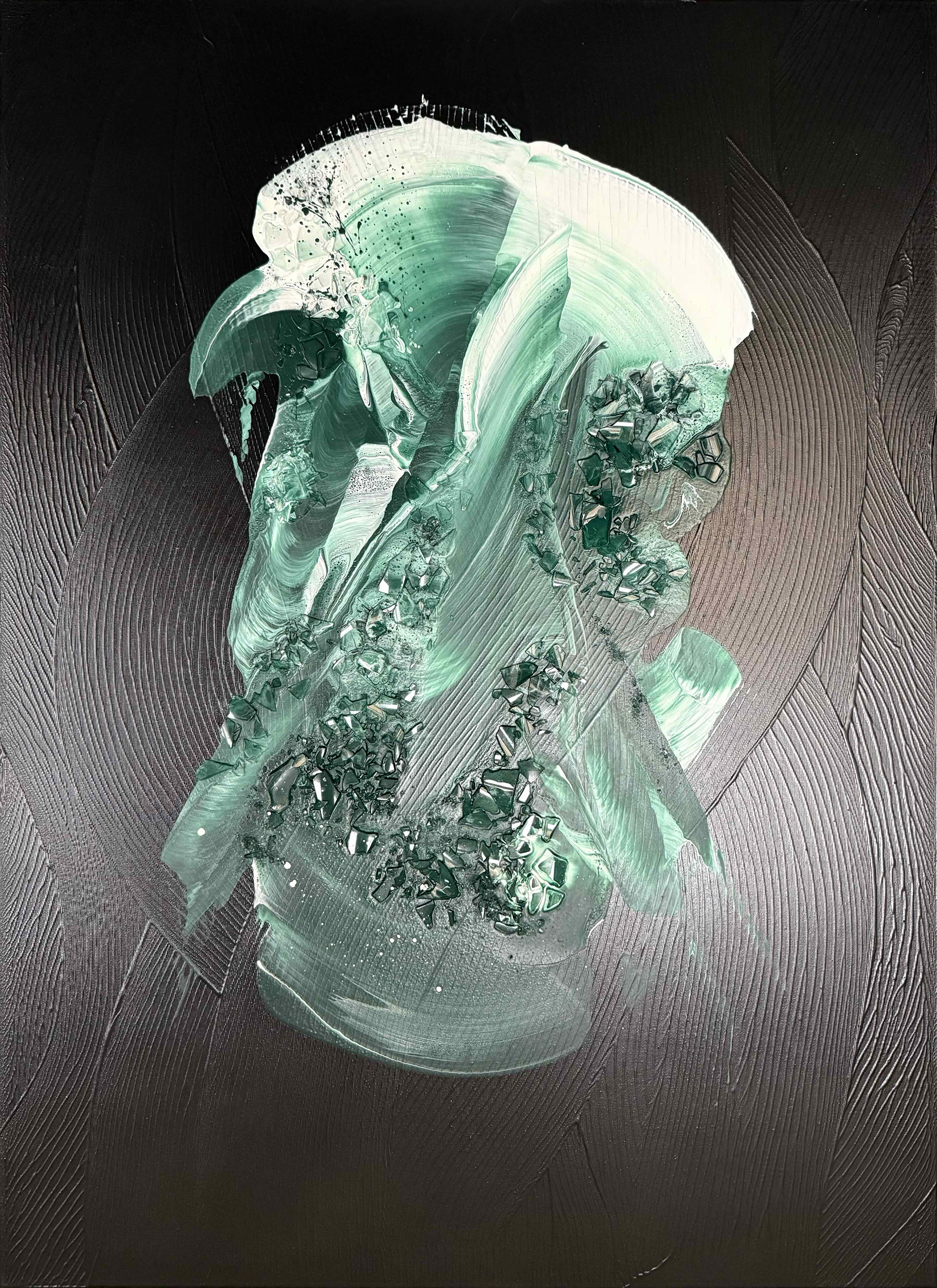 Ice full moon, 110x80 cm