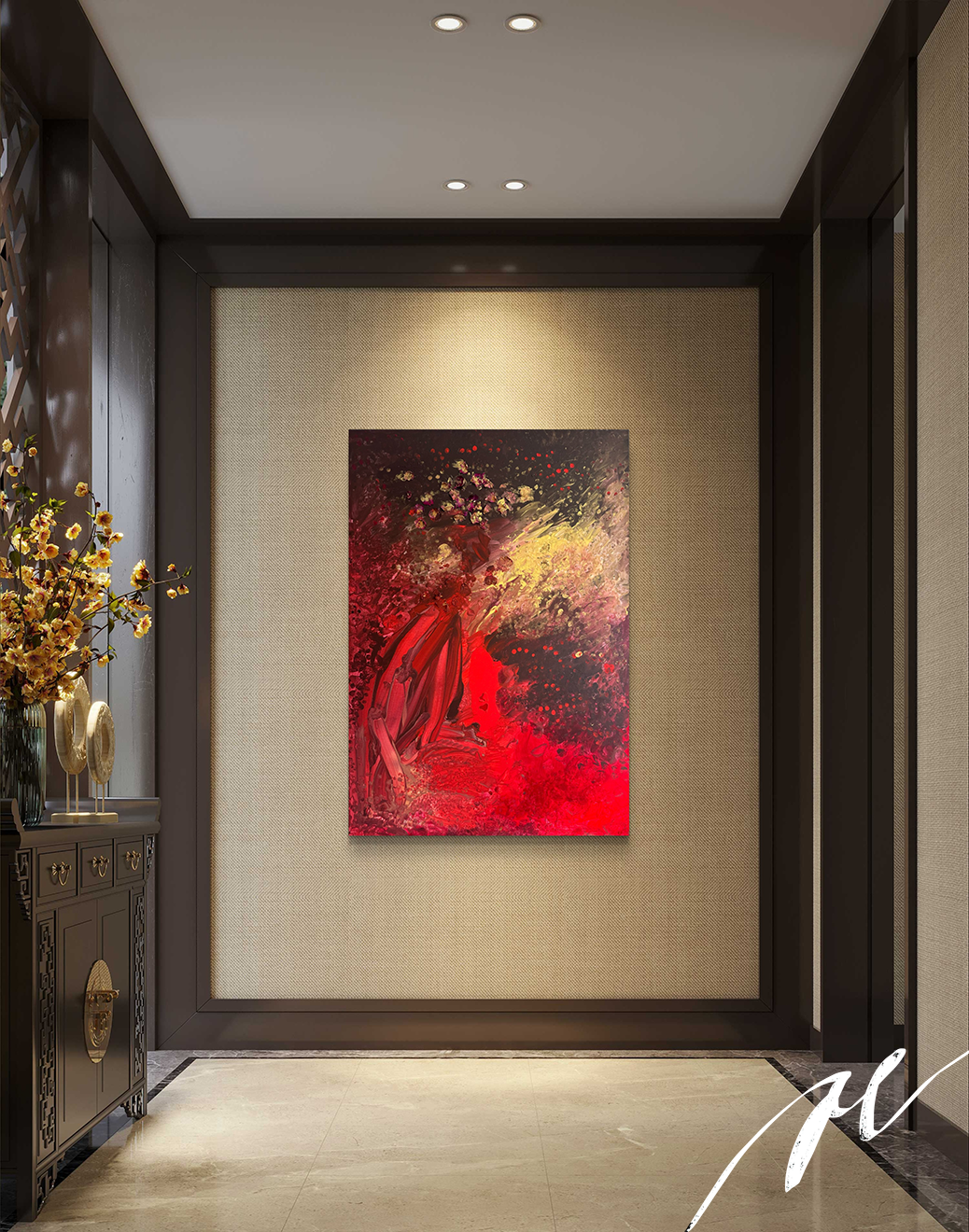 Love in the flame, 90x130 cm, 2024