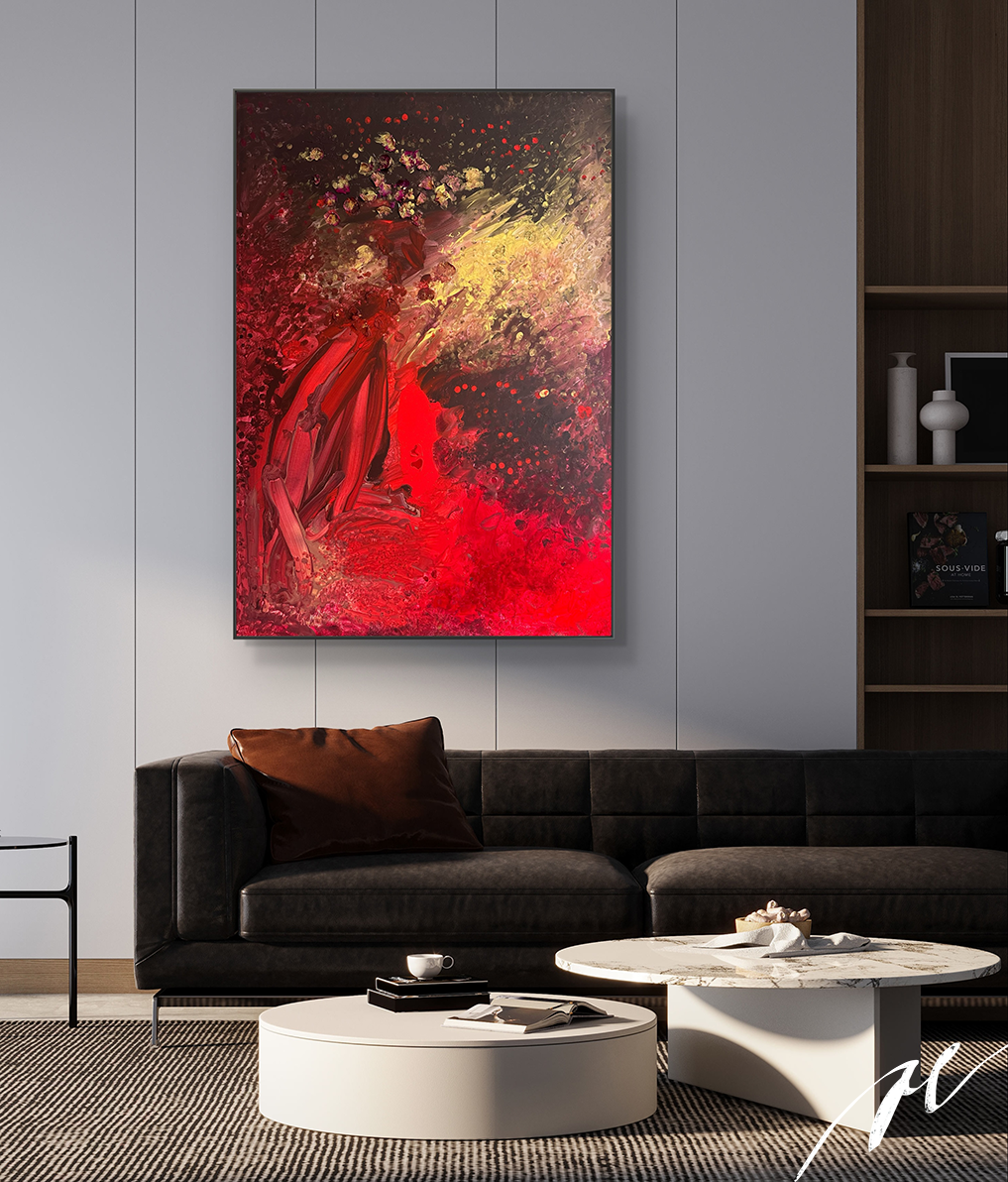 Love in the flame, 90x130 cm, 2024