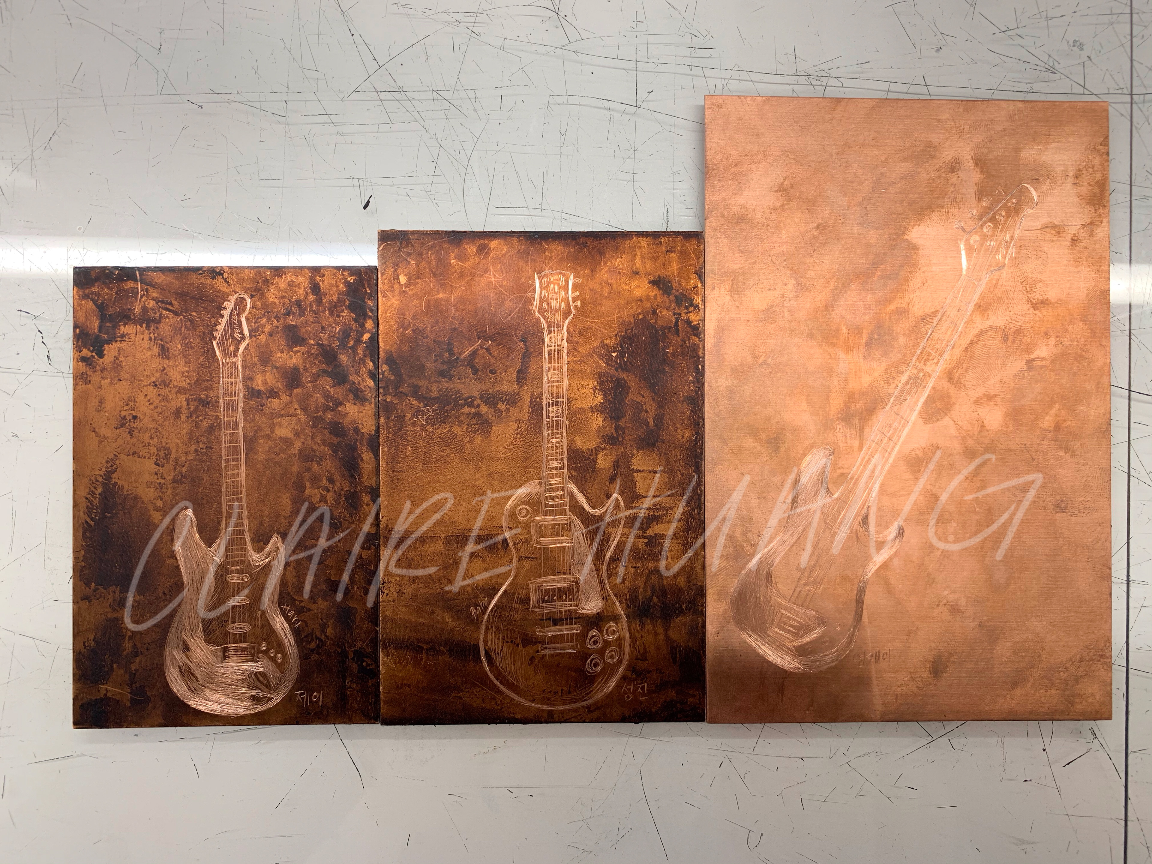 Original Etched Drawings on Copper