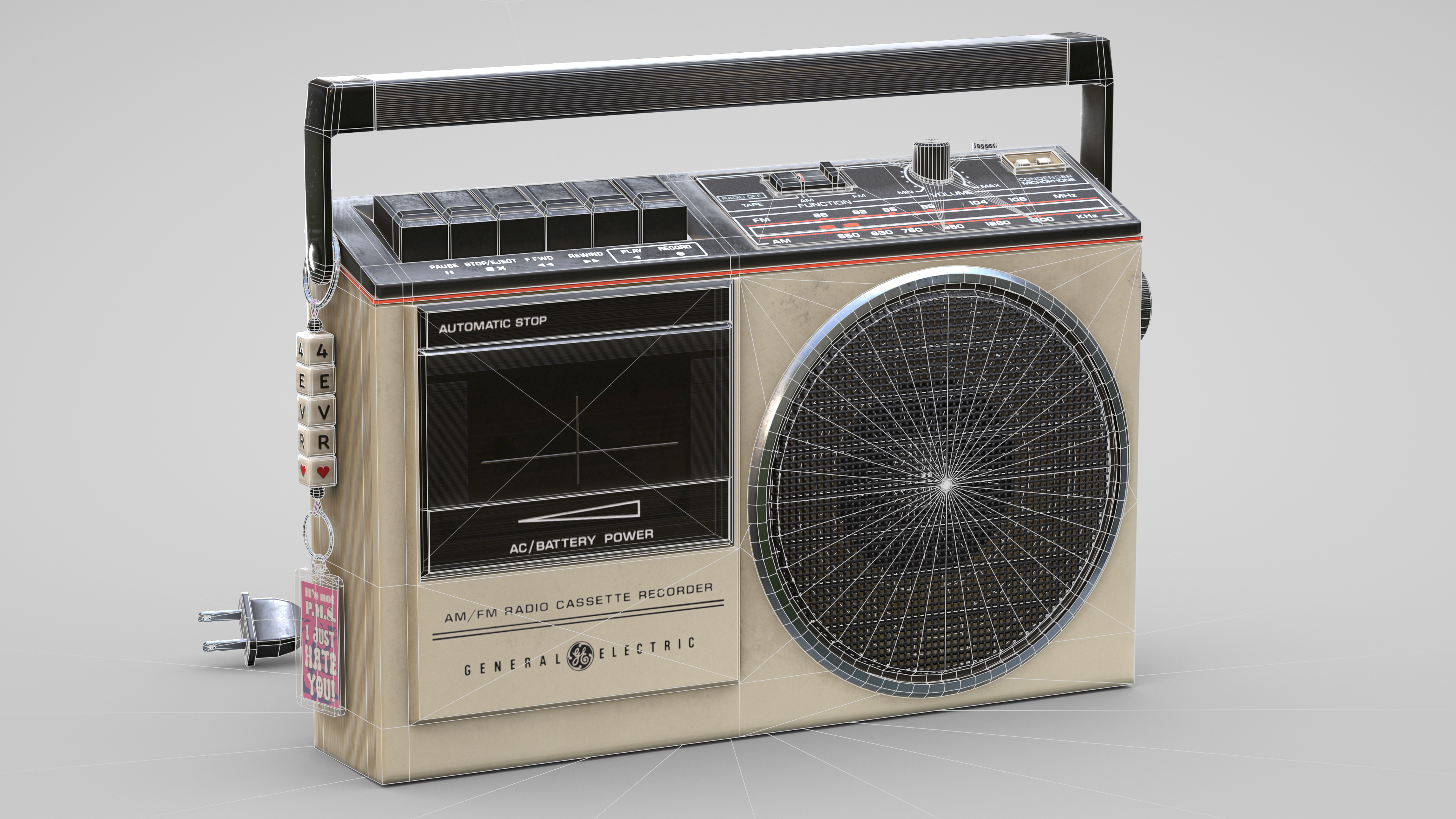 Wireframe of the front-left facing view