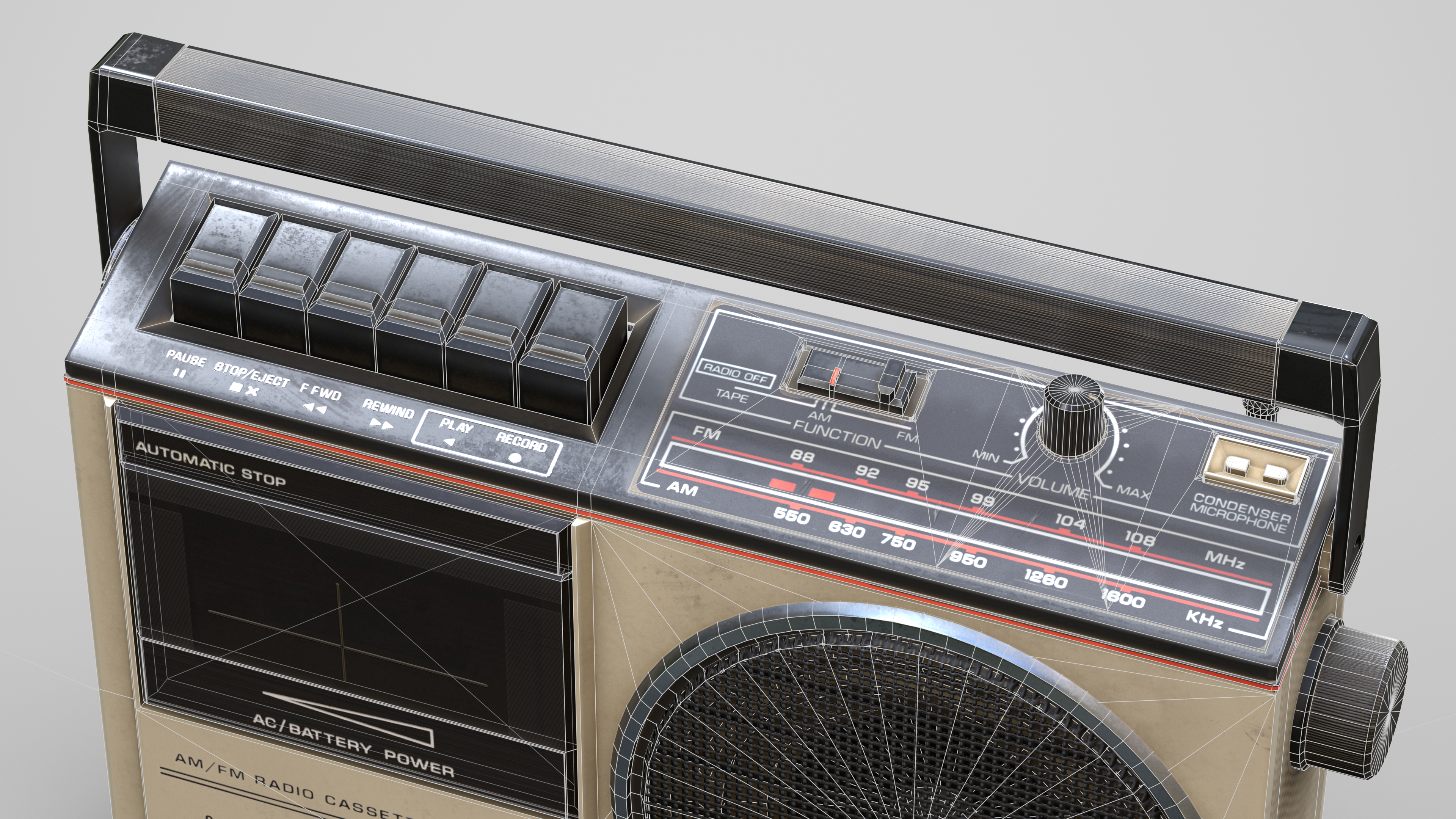 Wireframe of the top-facing view