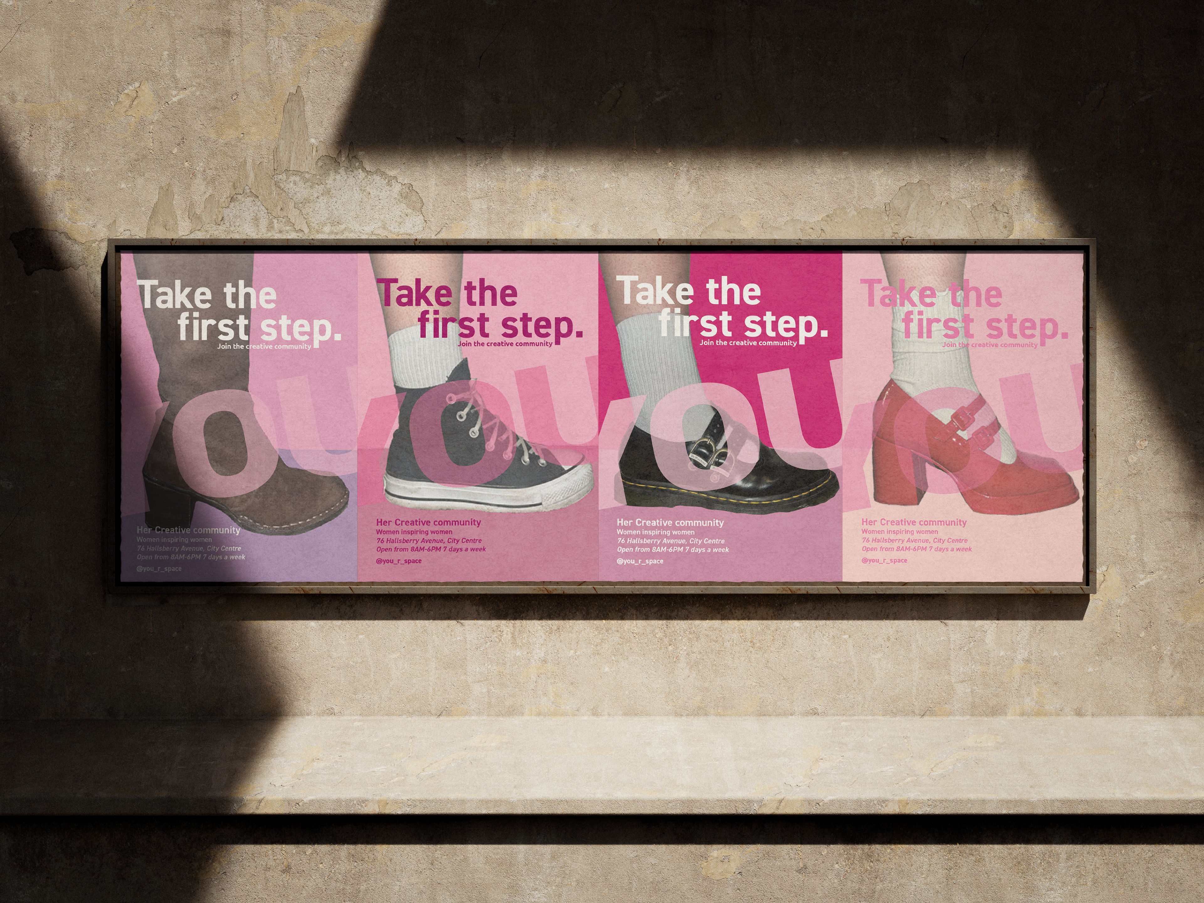 Take the first step was created by myself and a partner, a community that inspires women to strive for the goals they want to achieve in the creative industry 