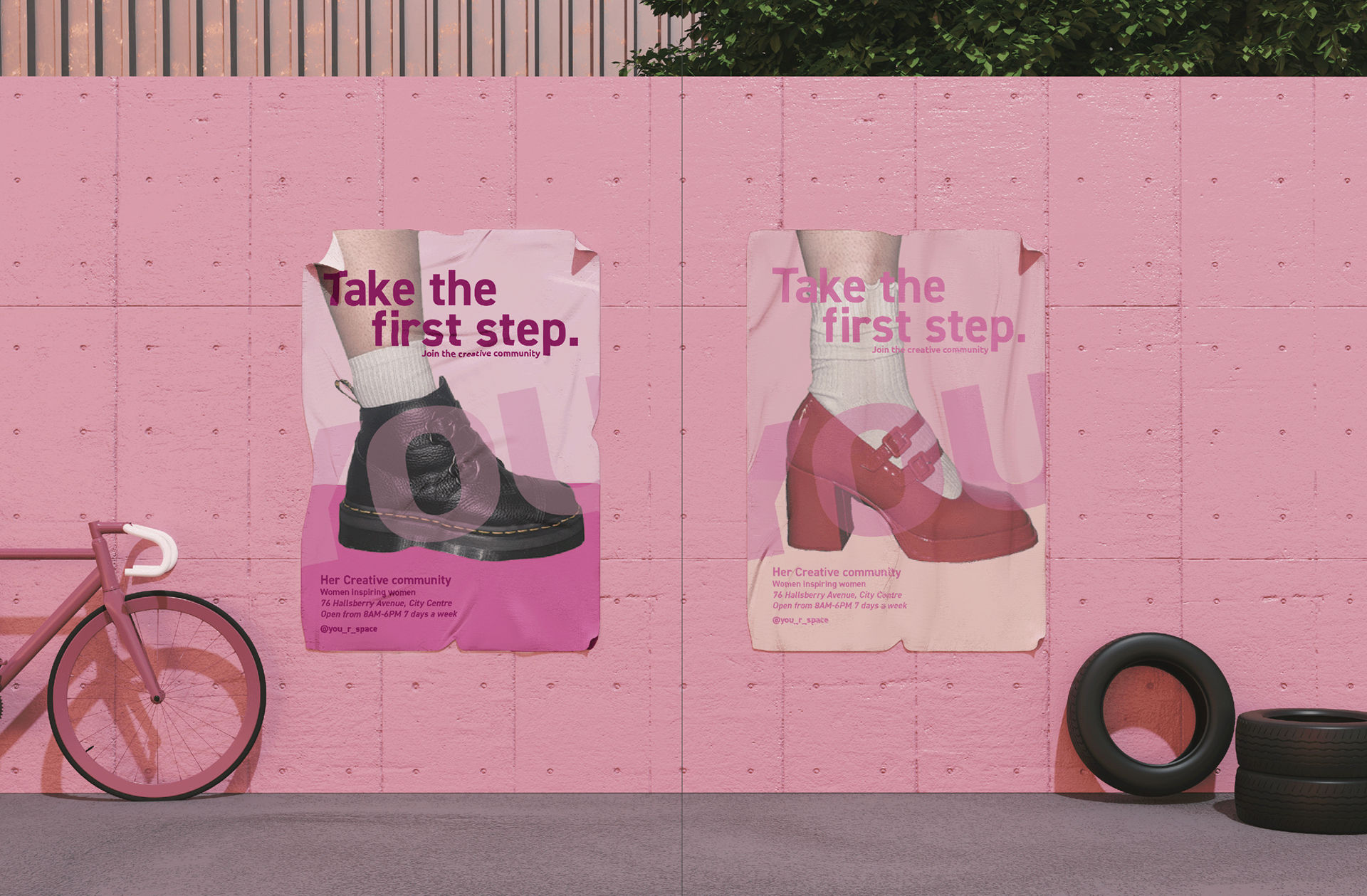 Take the first step was created by myself and a partner, a community that inspires women to strive for the goals they want to achieve in the creative industry 