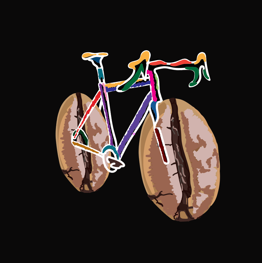 I worked for a bicycle cafe, and created a fun little image for the to use on their website. 