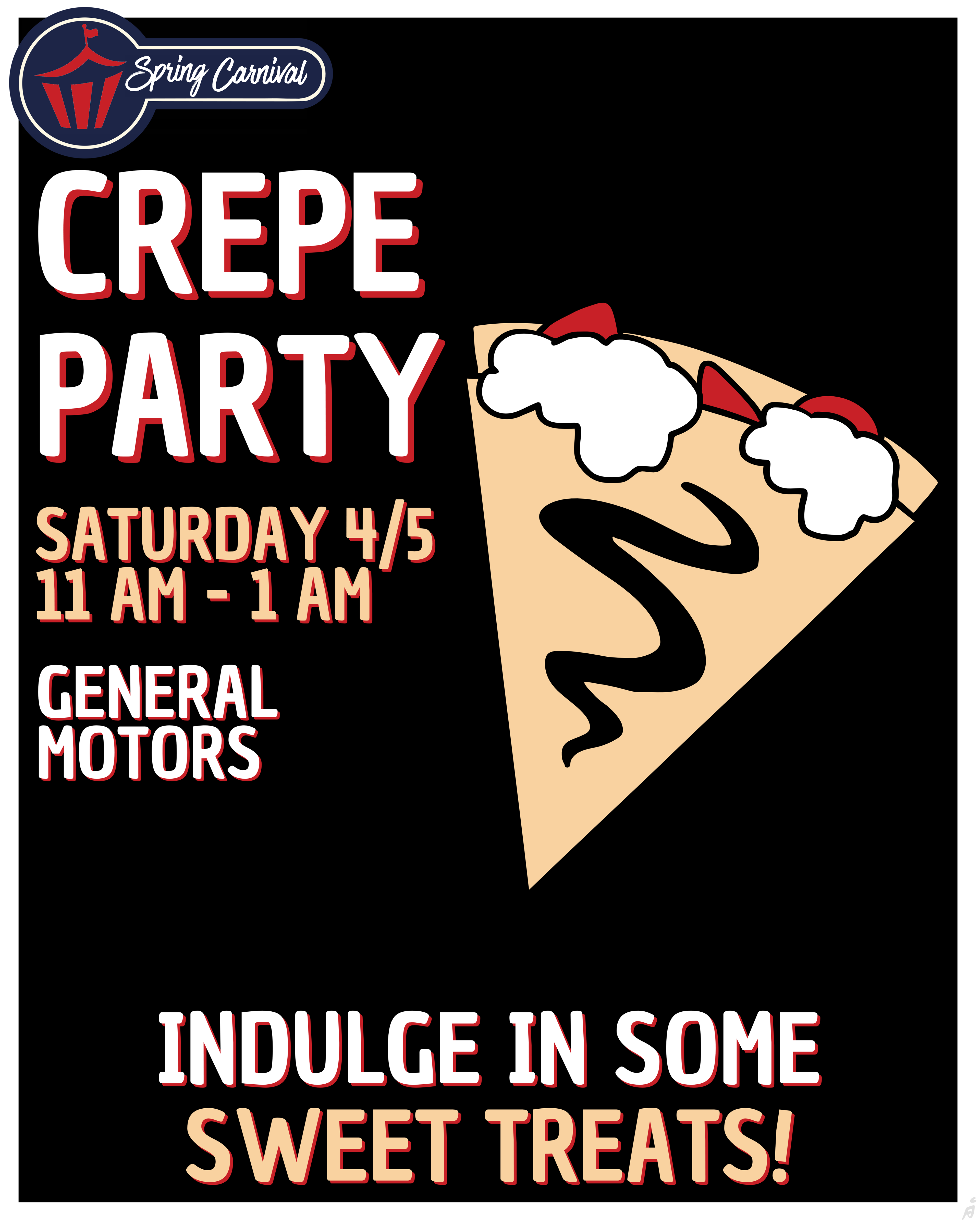 Hollywood Carnival Poster - Crepe Party