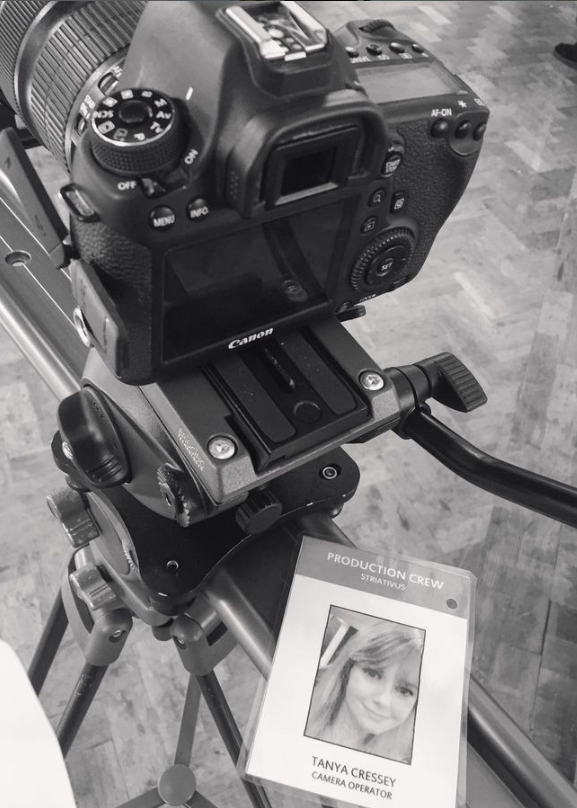 Camera with Production Crew Lanyard - Tanya Cressey as Camera Operator