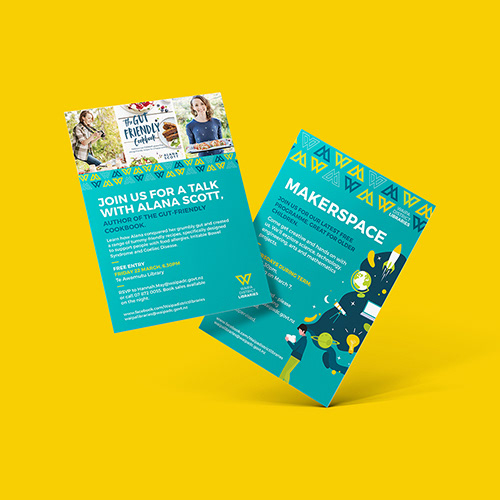 A5 flyer and advertising design by Onyx Design