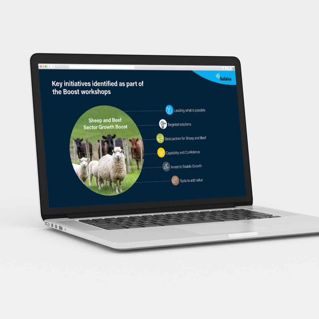PowerPoint presentation slide on laptop screen by Onyx Design