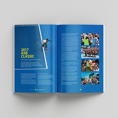 Annual report spread by Onyx Design