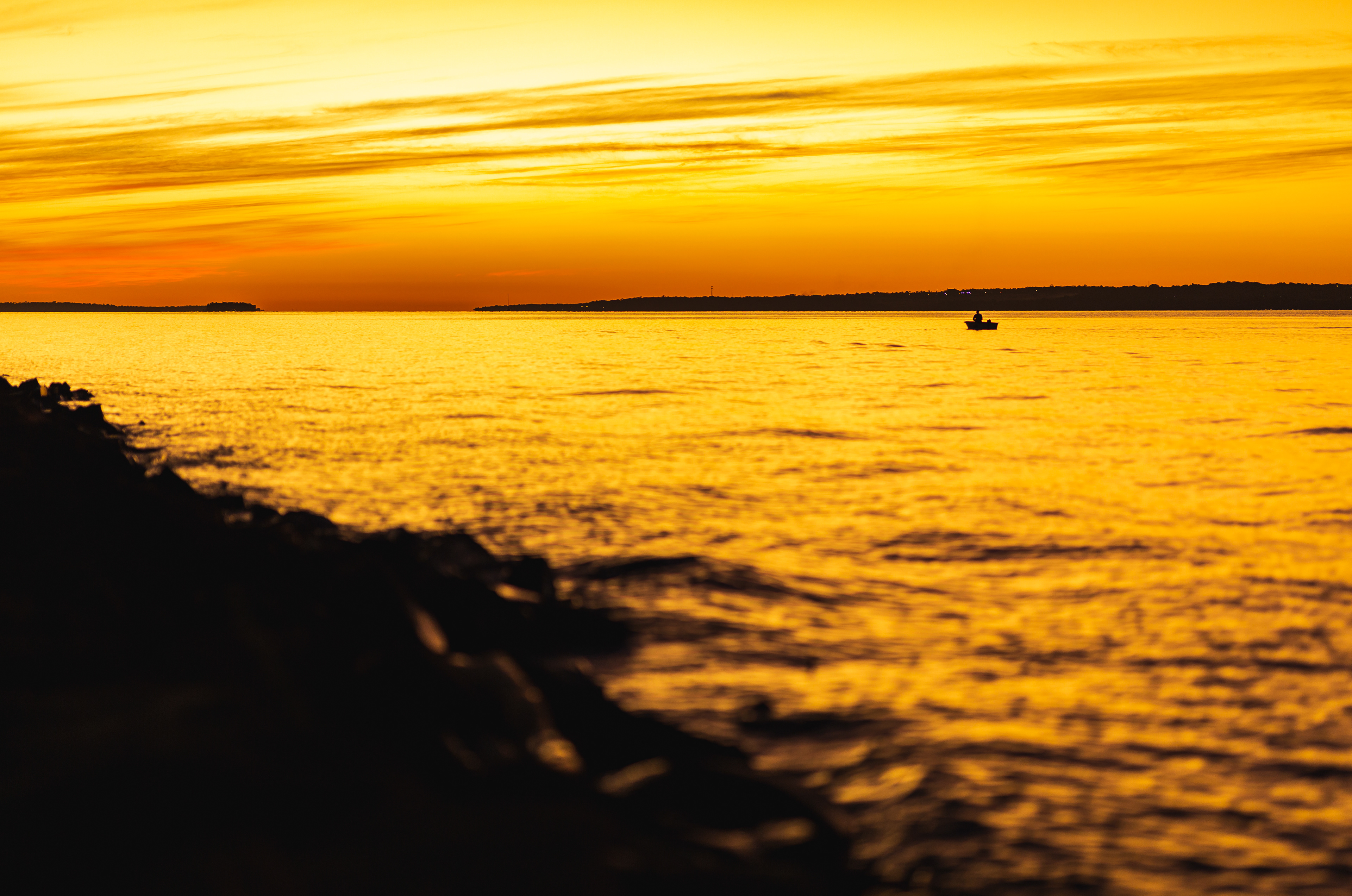 Atardecer sobre el Río Paraná