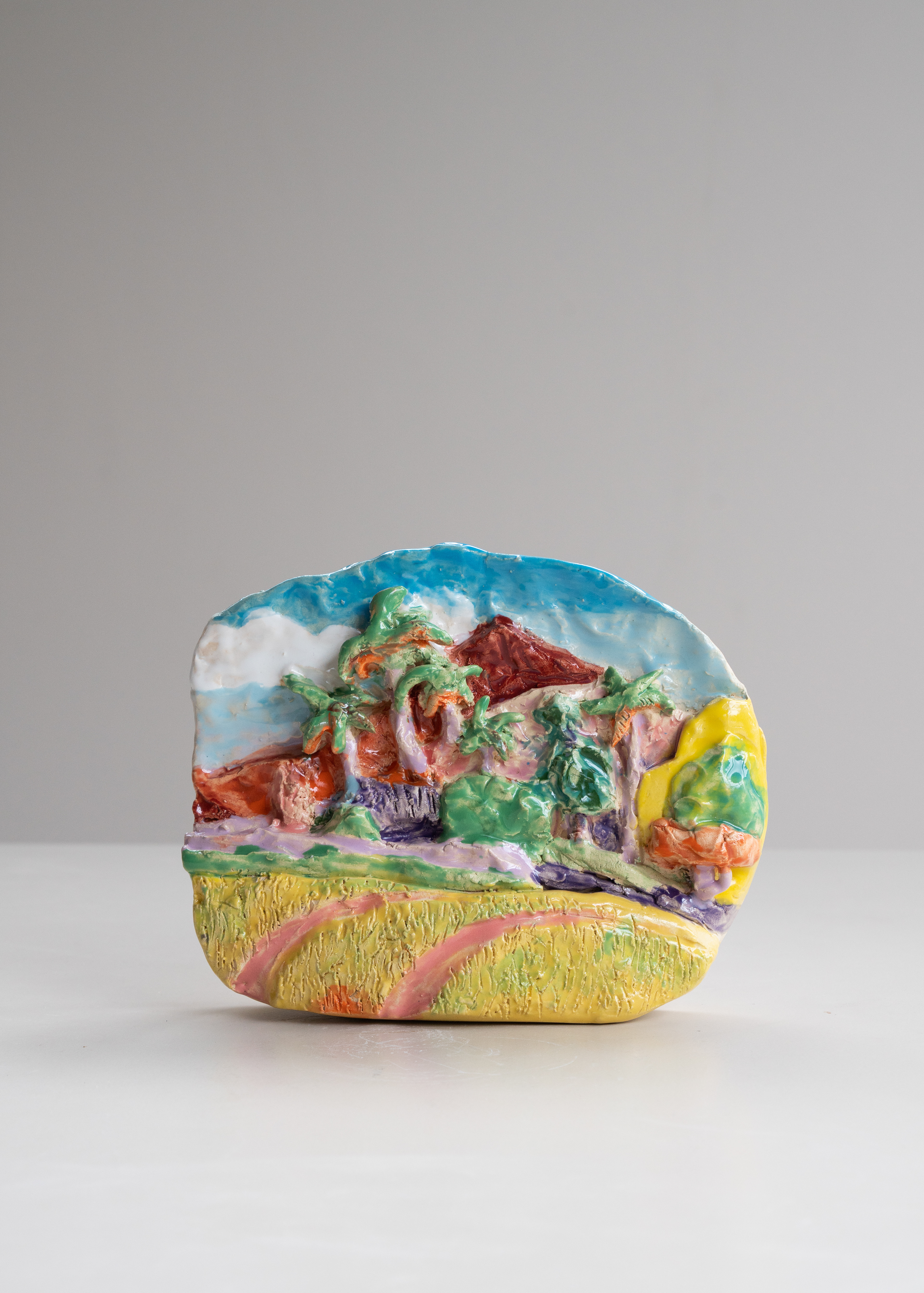 Tahitian Landscape, Paul Gauguin, glazed ceramic, 2023