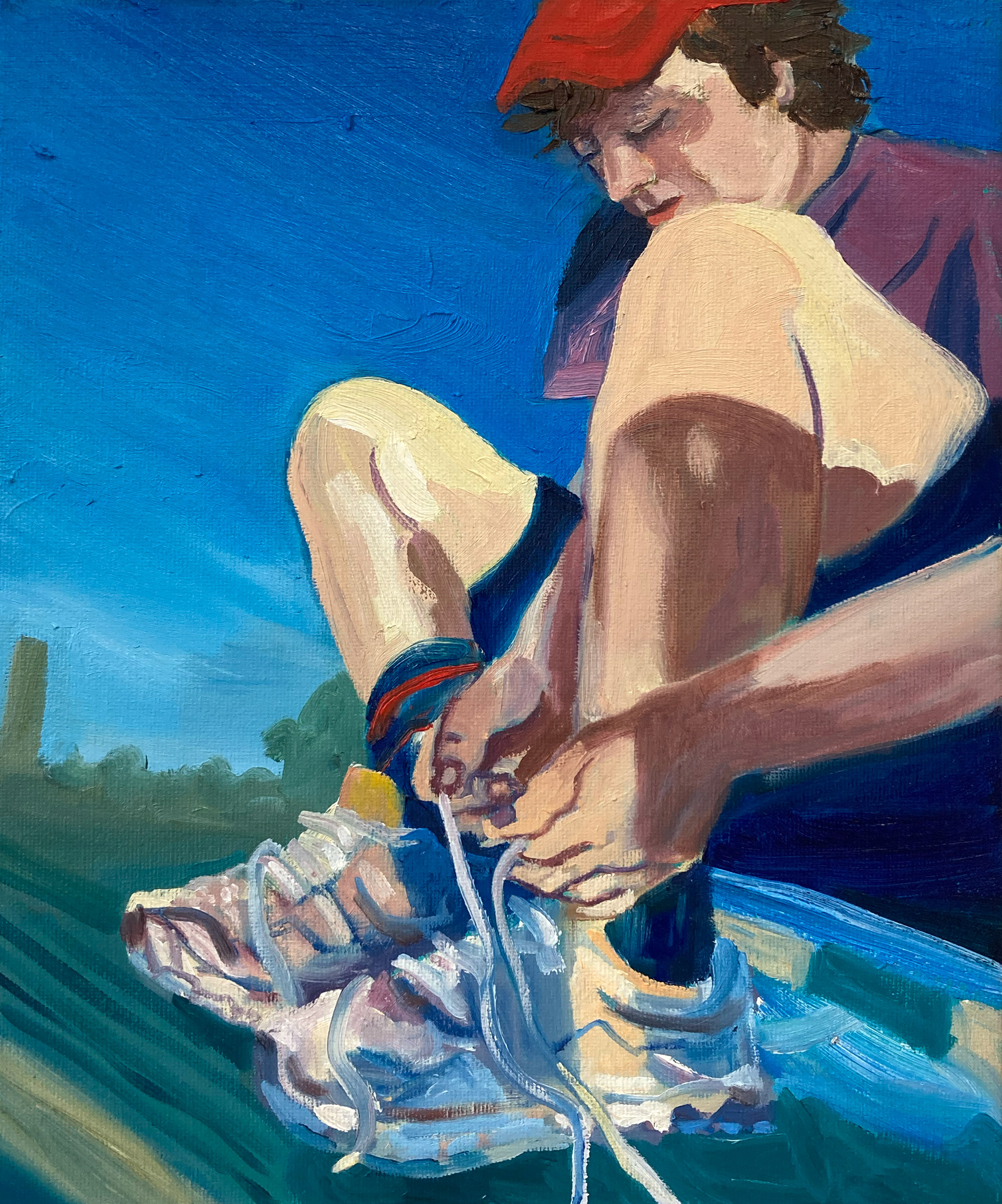 Wacht, oil on wood, 30 x 40,5 cm, 2022