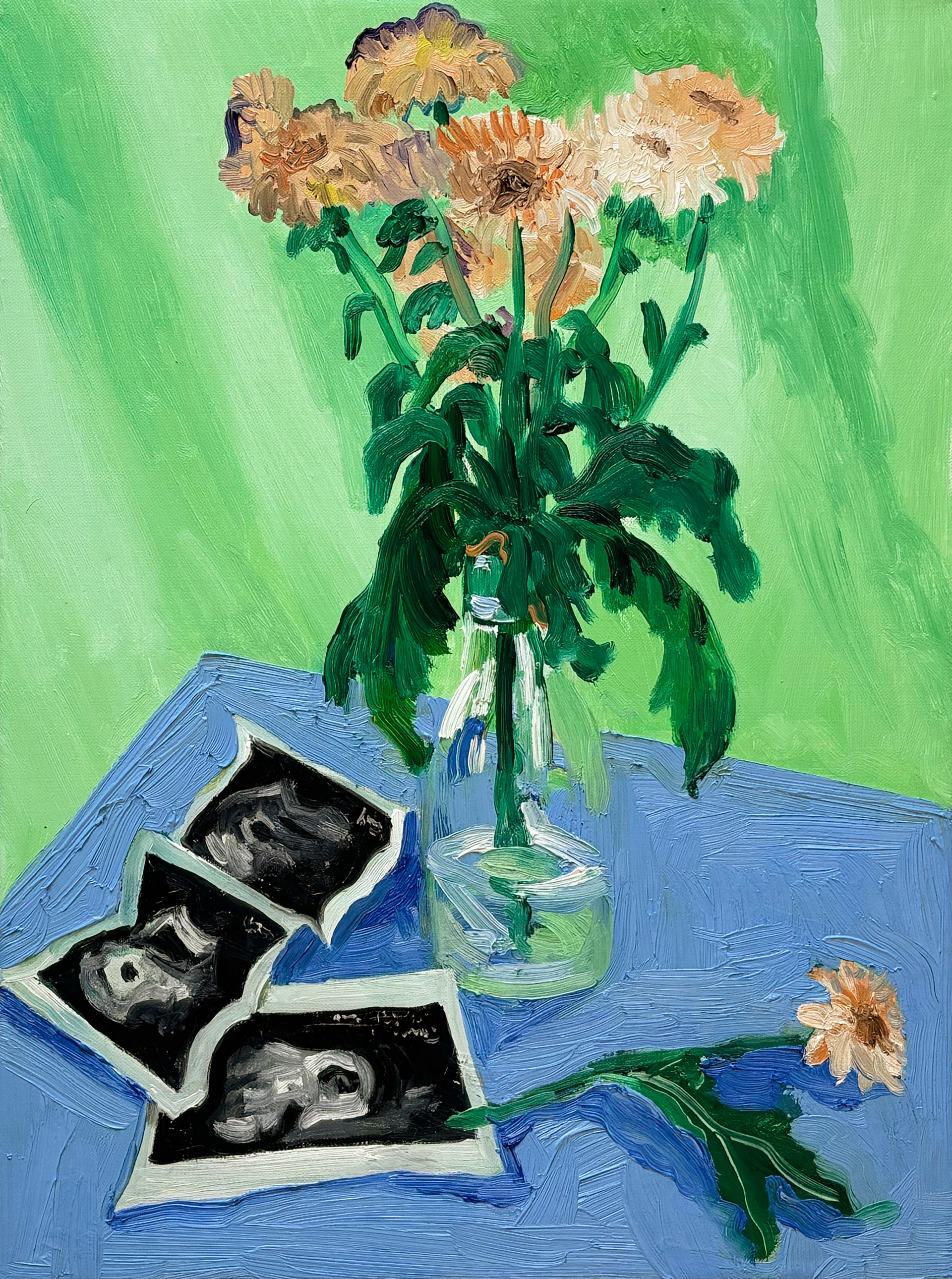 Blue Echo, oil on canvas, 30 x 40 cm