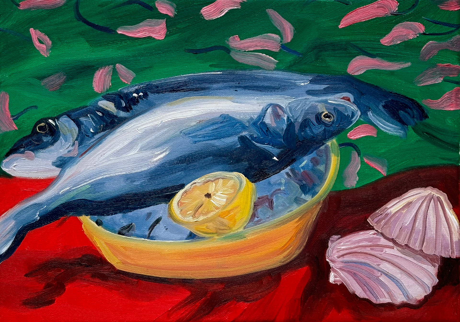 Aangespoeld, oil on canvas, 30 x 40 cm