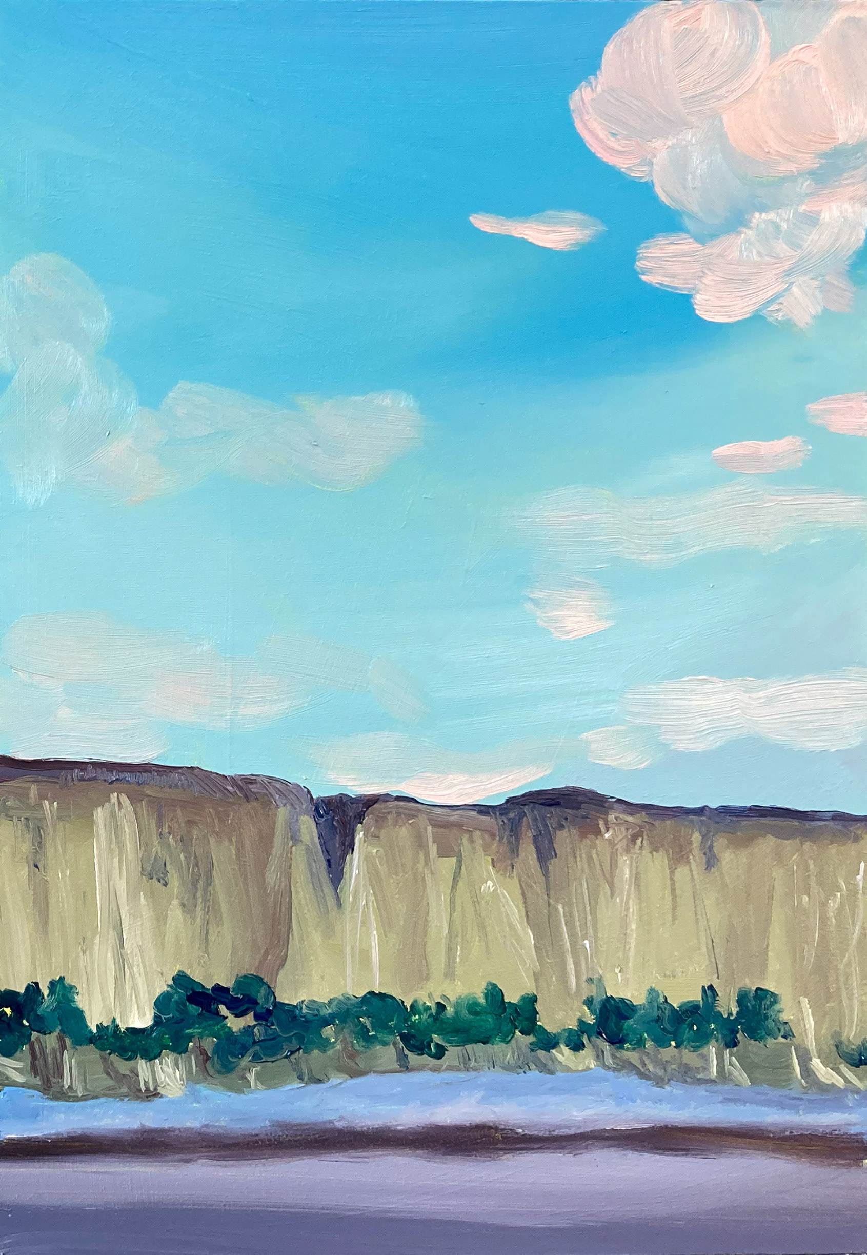 Cap Blanc-Nez, oil on wood, 20,5 x 29 cm, 2023