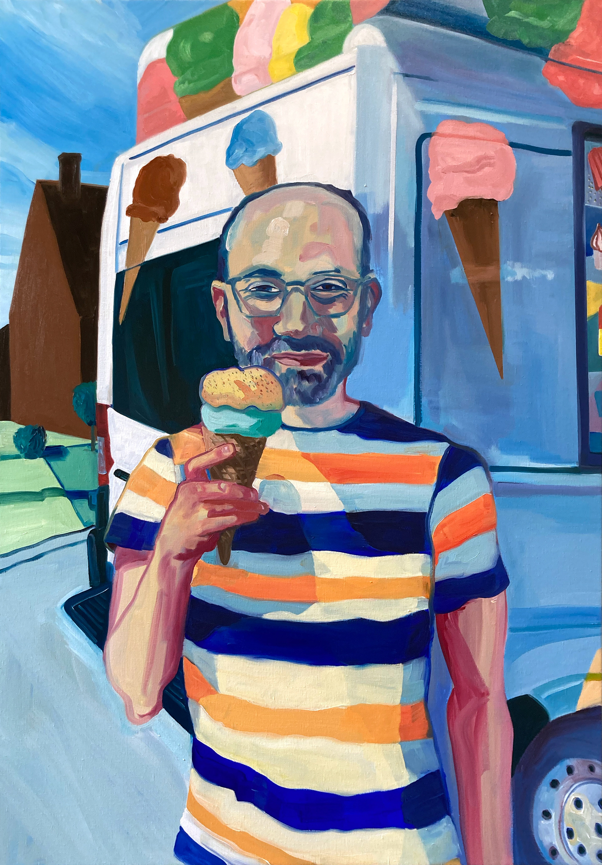 Joy in the Suburbs, olieverf op doek, 90 x 130 cm, 2021