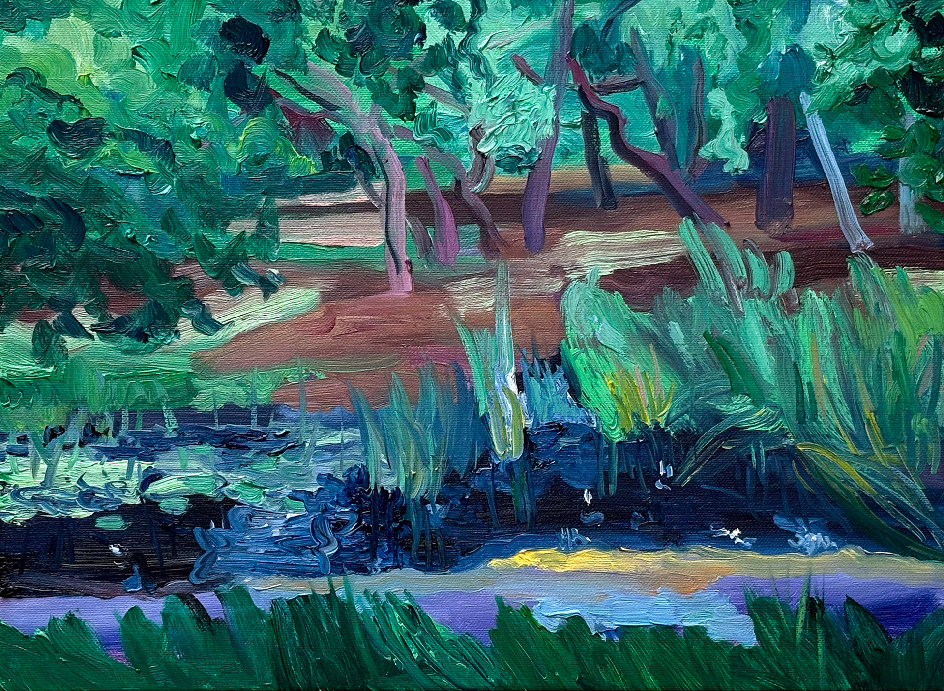 Kreek, oil on canvas, 30 x 40 cm