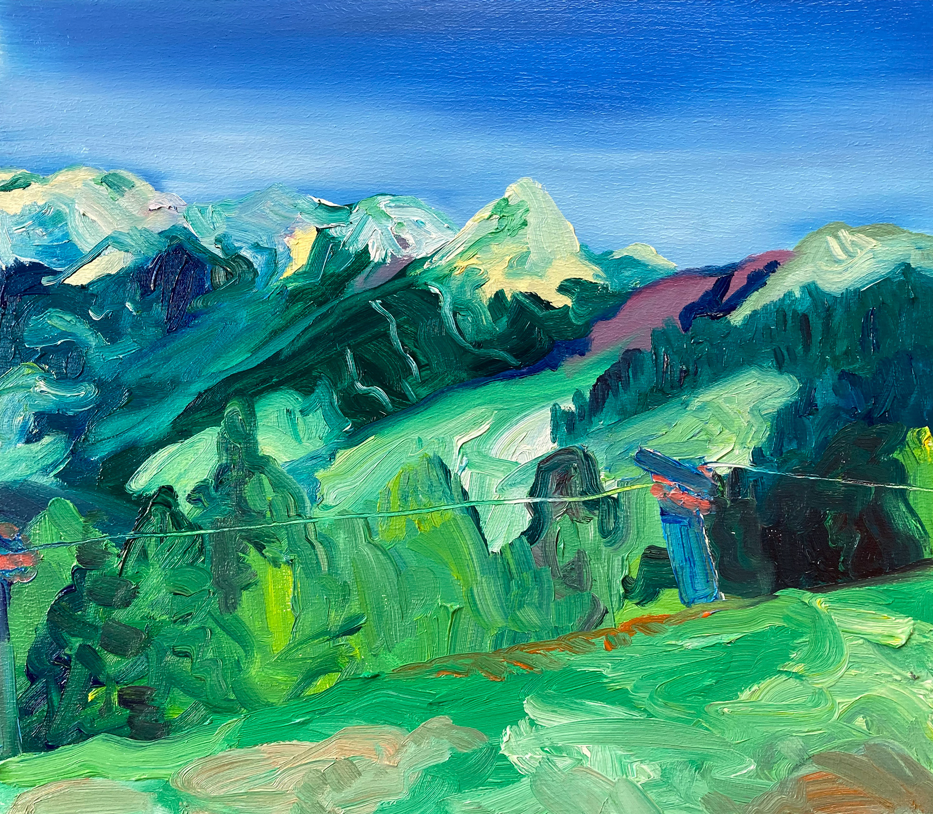 skipaal, oil on wood, 35 x 40 cm, 2021