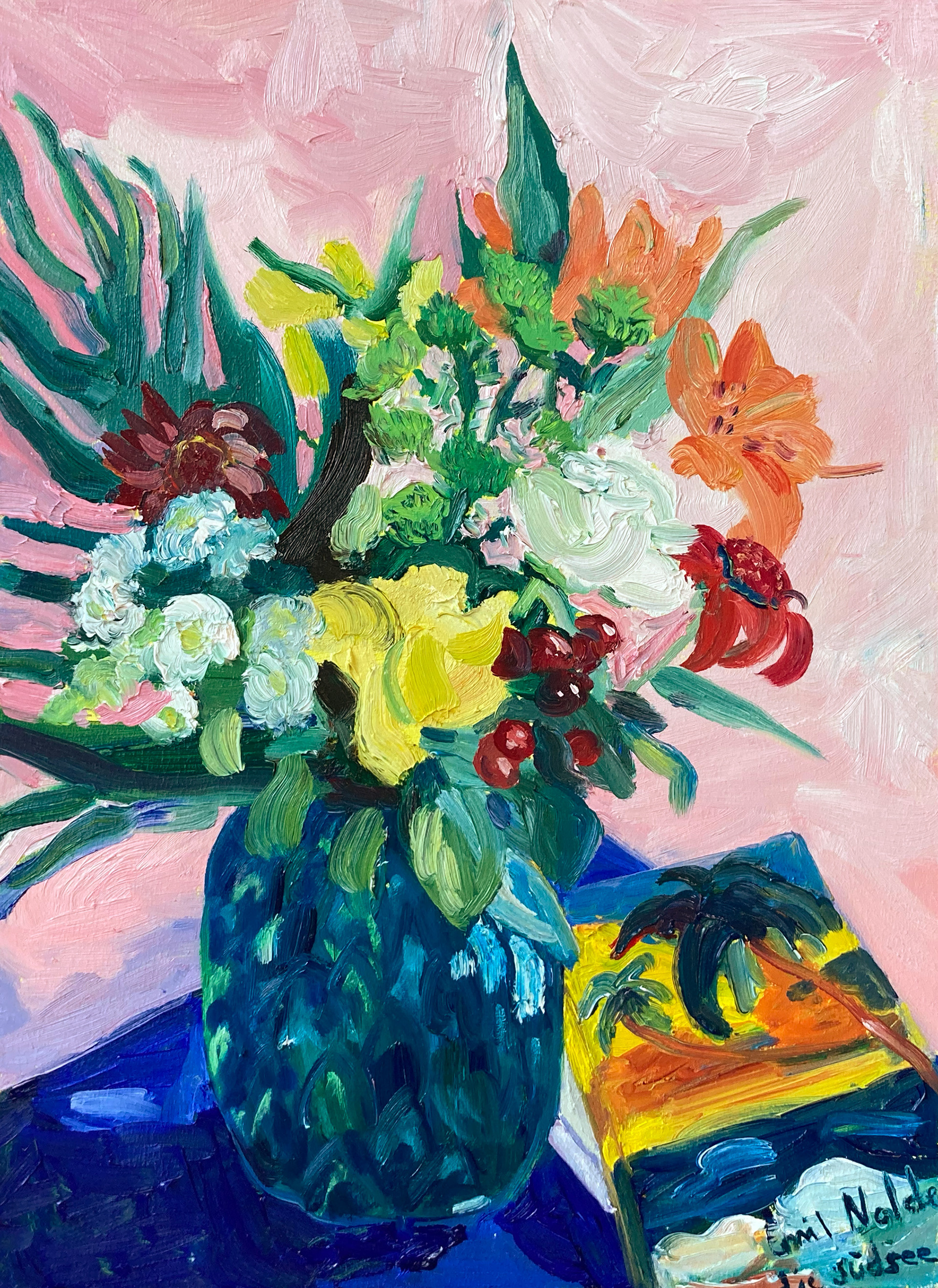 Die Südsee (Rock my Boat), oil on wood, 30 x 40 cm, 2022