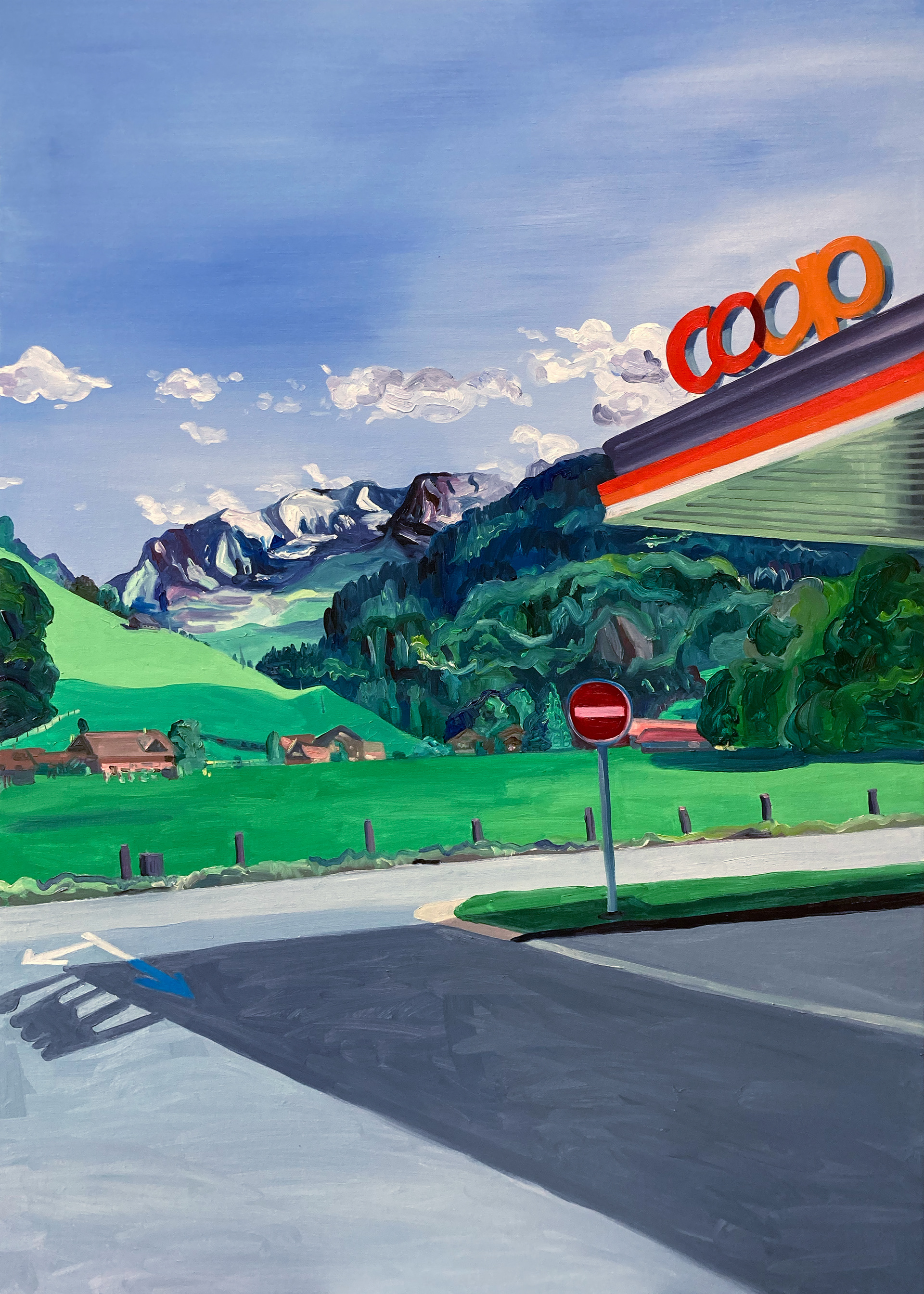 Zwitserland (COOP), oil on canvas, 90 x 130 cm, 2021